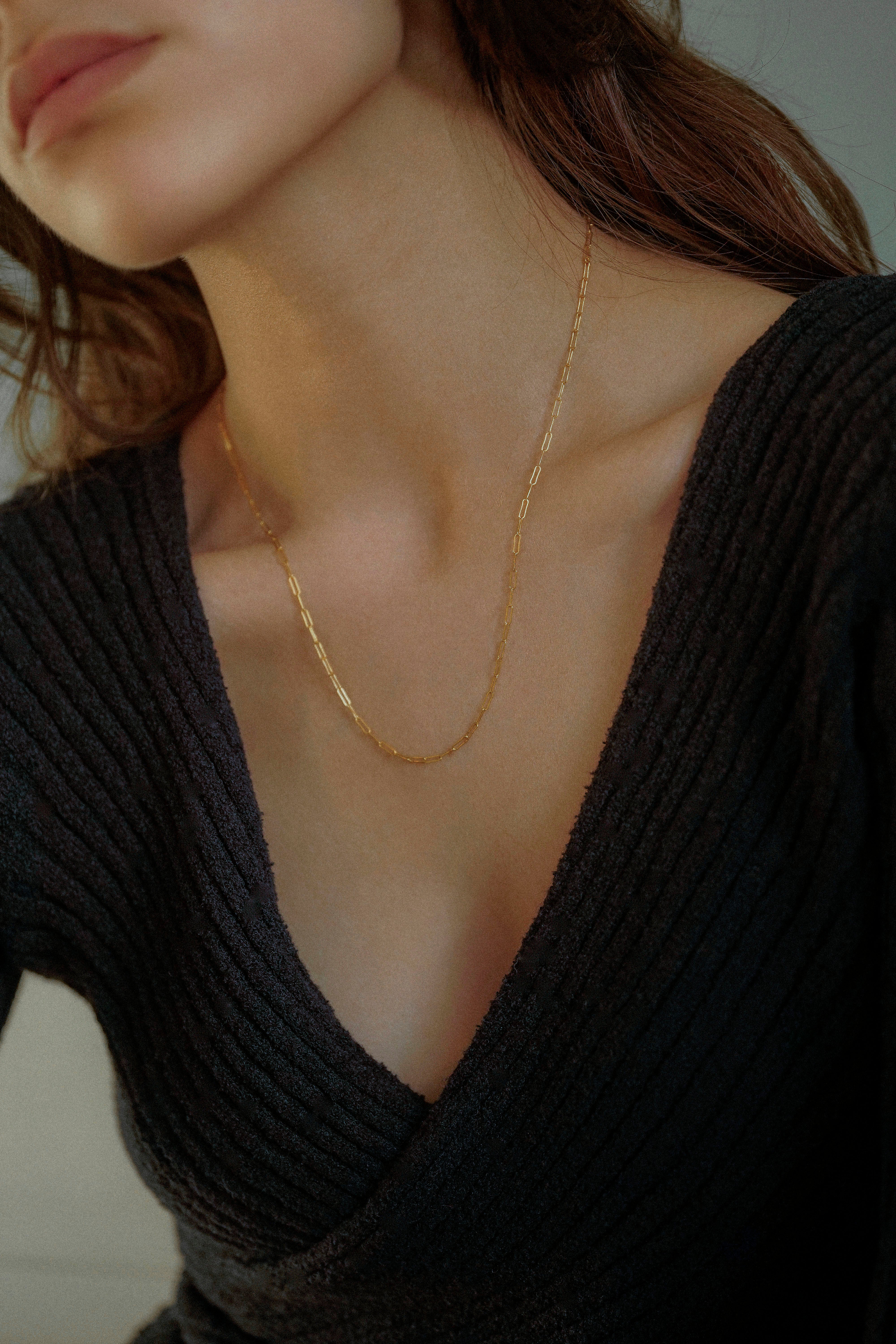 2mm Paperclip Necklace