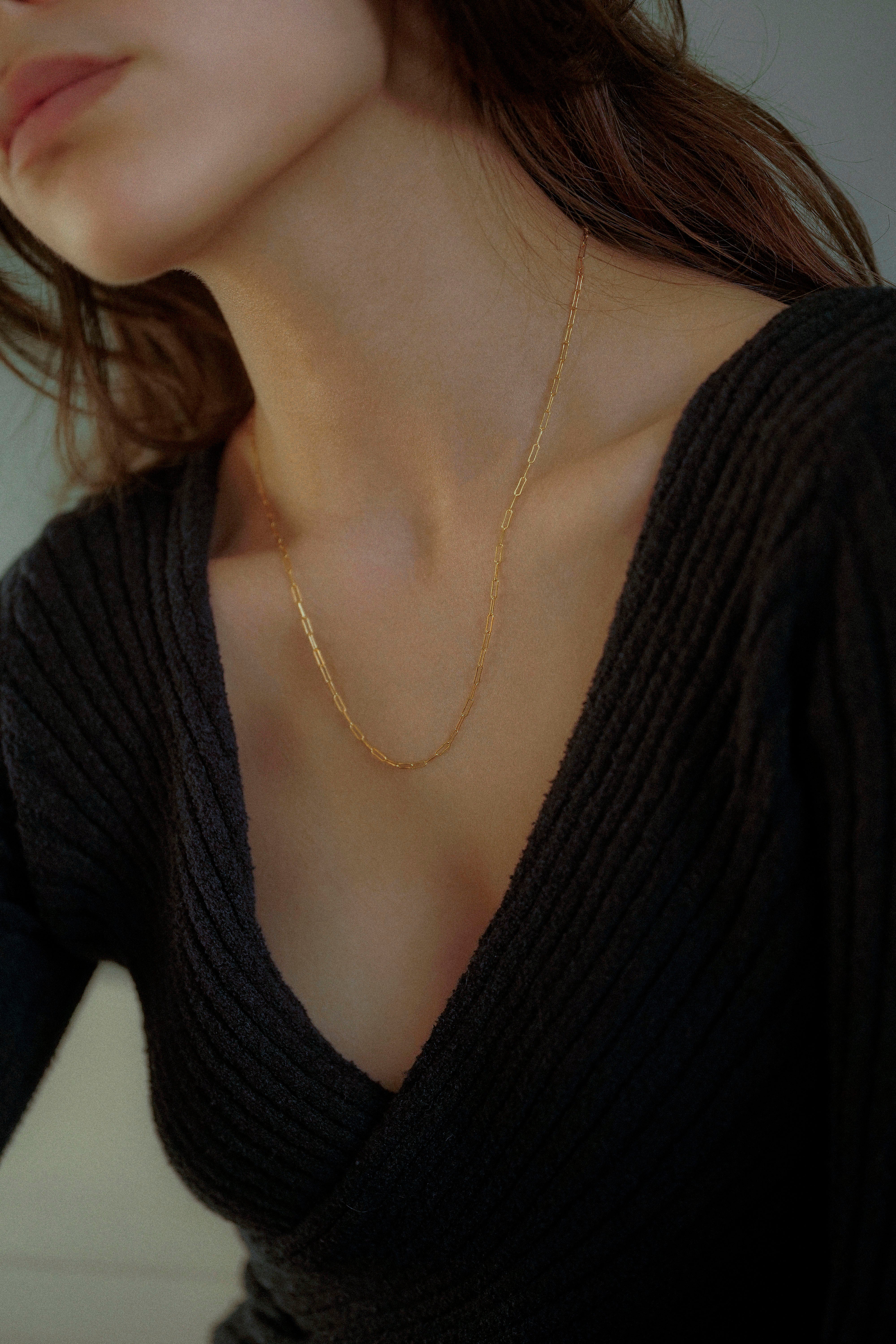 2mm Paperclip Necklace