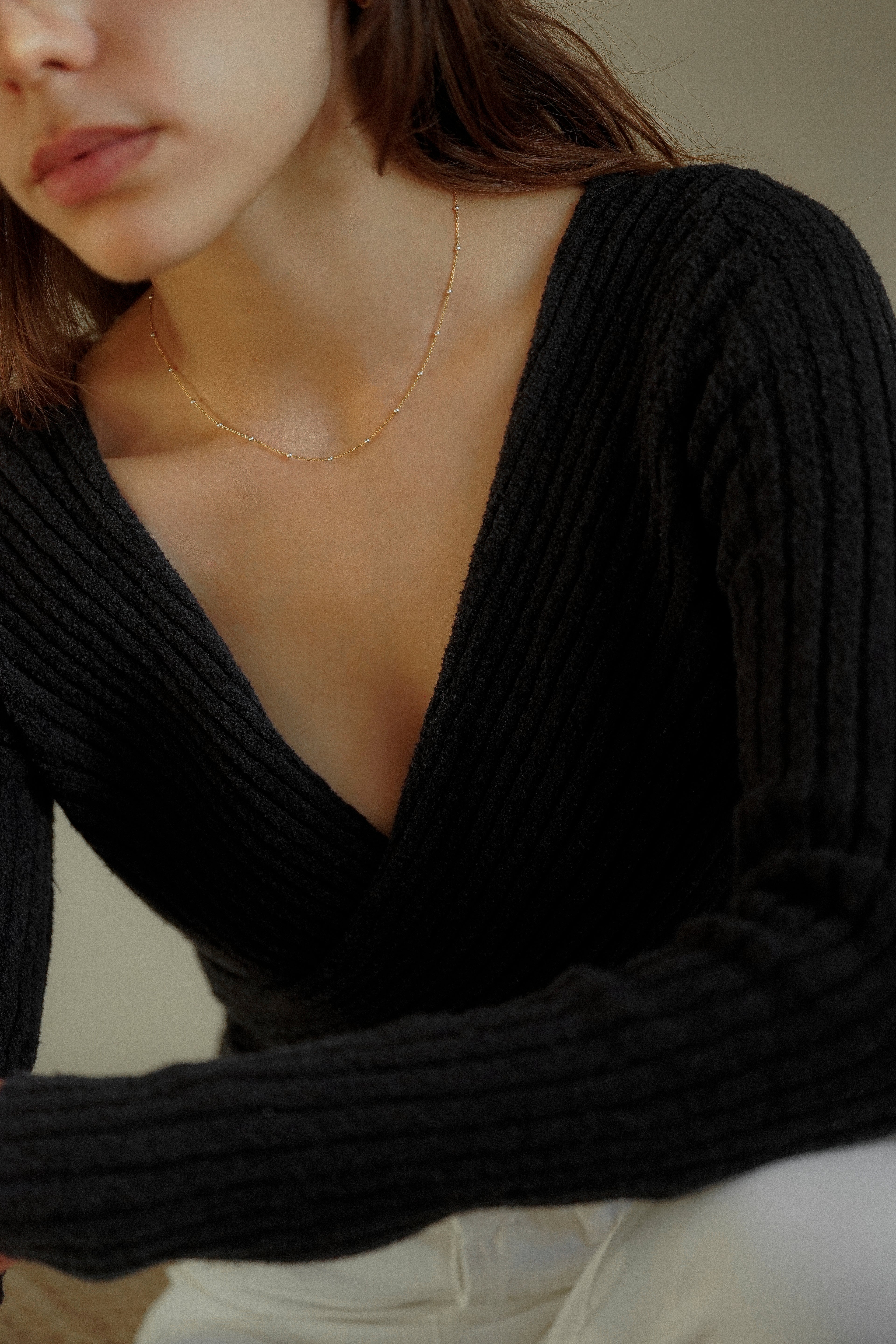 Mixed Metal Satellite Necklace