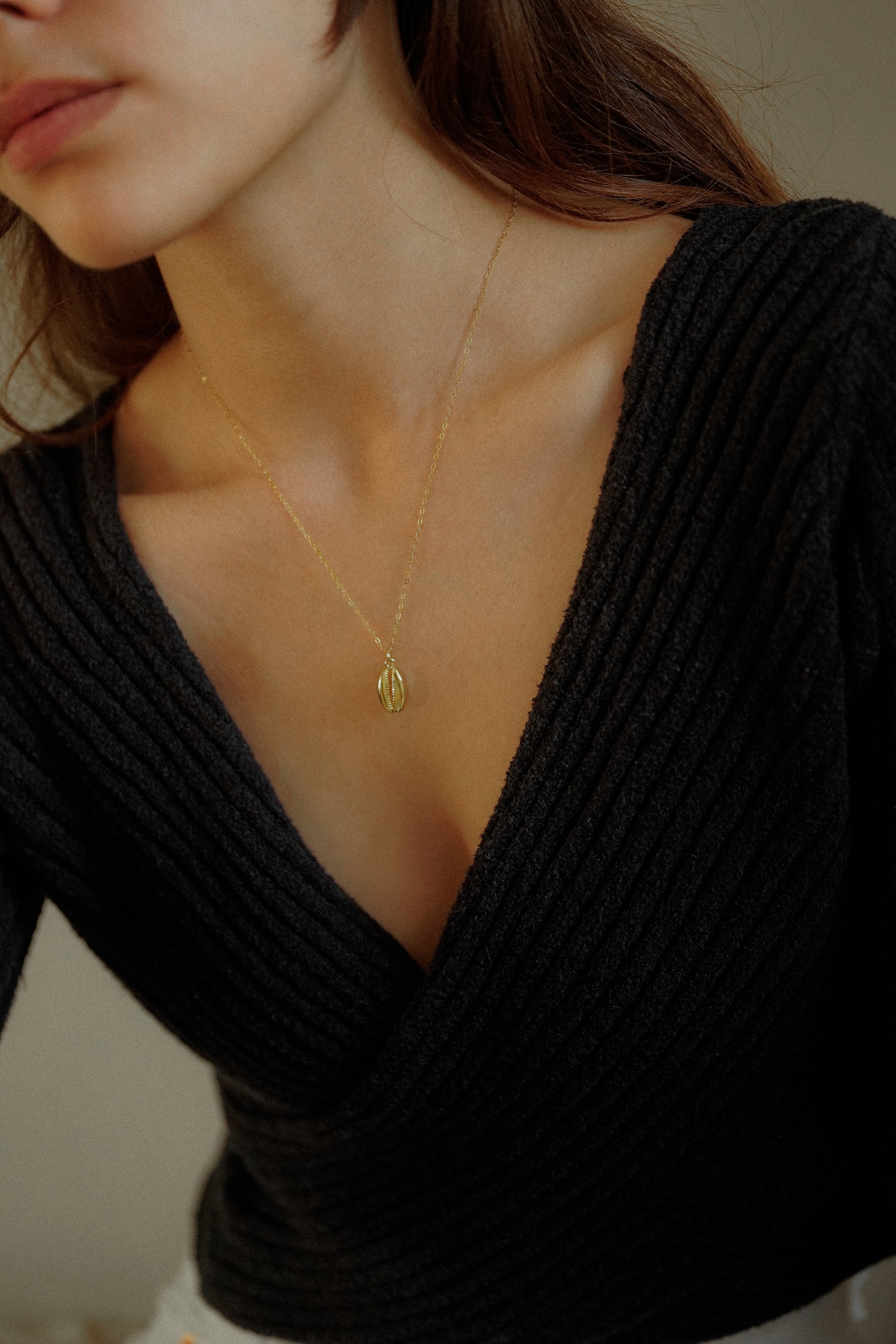 Cowrie Shell Charm Necklace