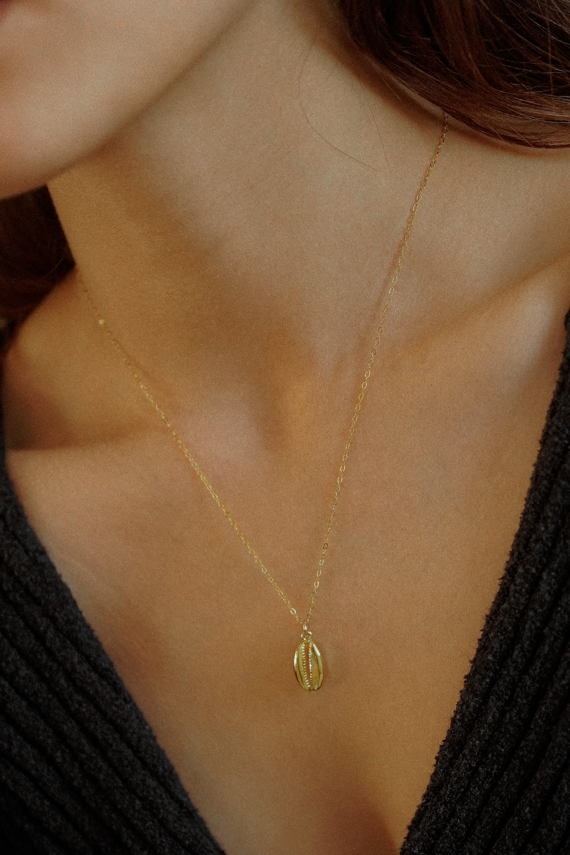 Cowrie Shell Charm Necklace