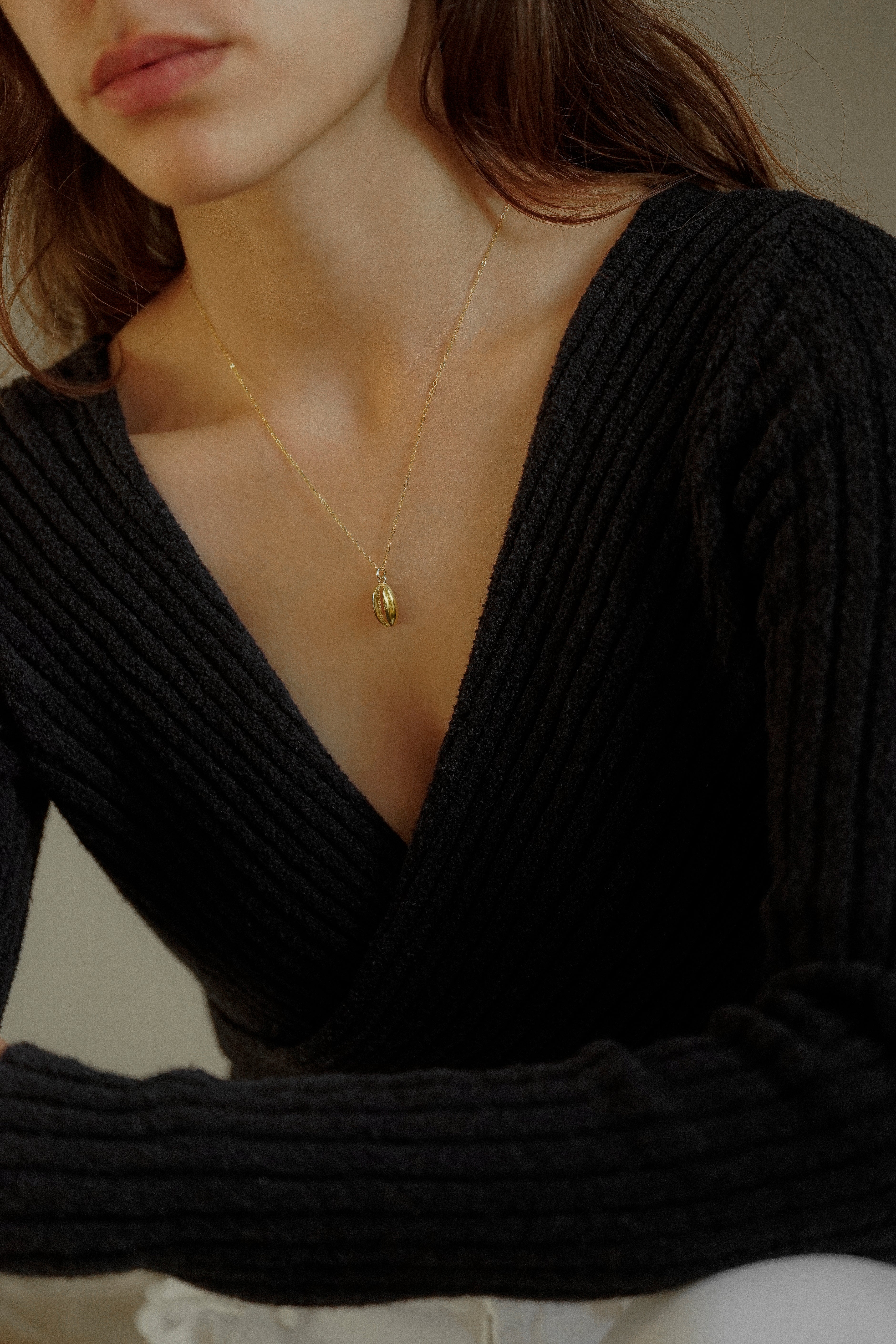 Cowrie Shell Charm Necklace