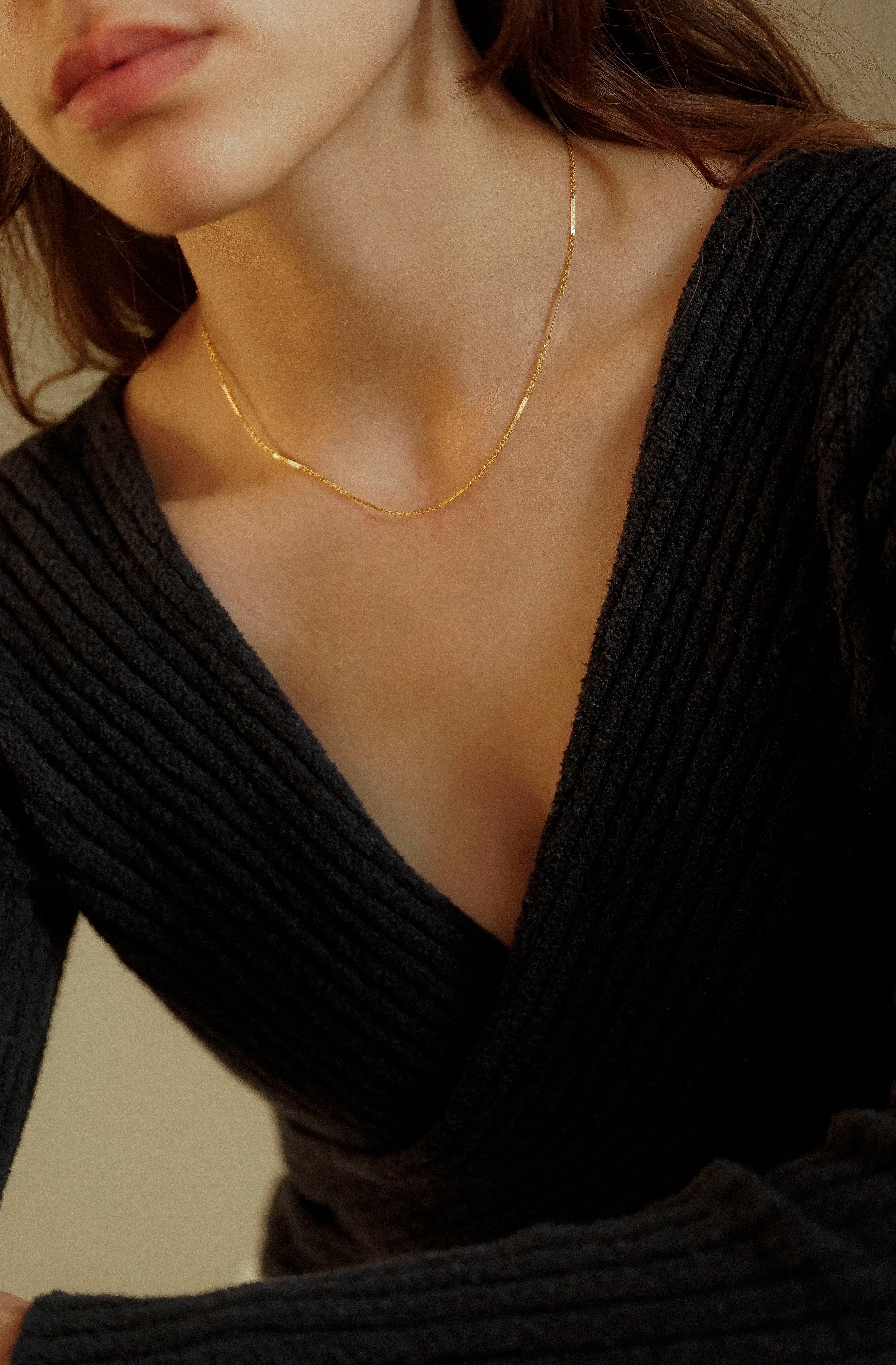 Cable Bar Chain Necklace