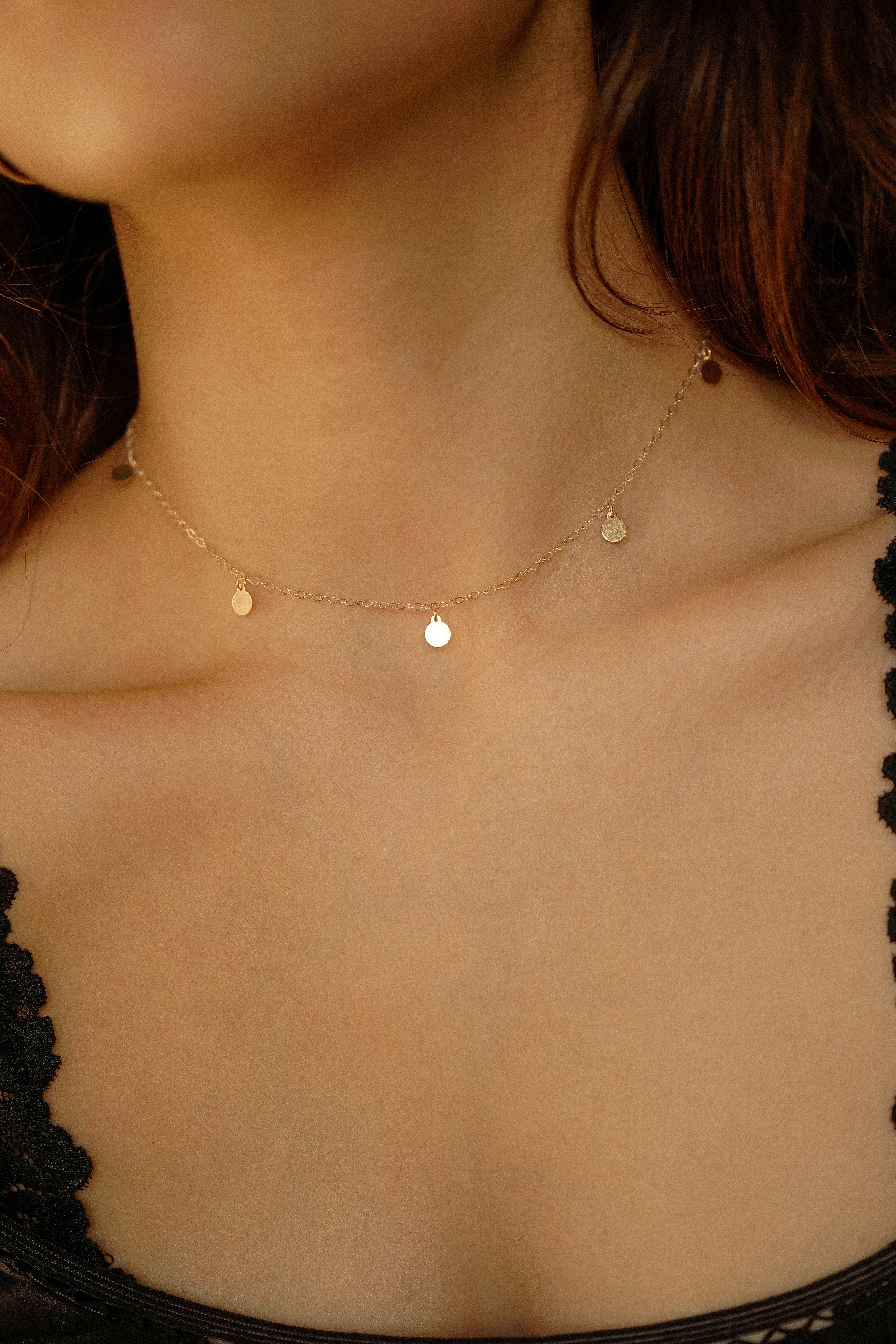 Drop Disc Necklace