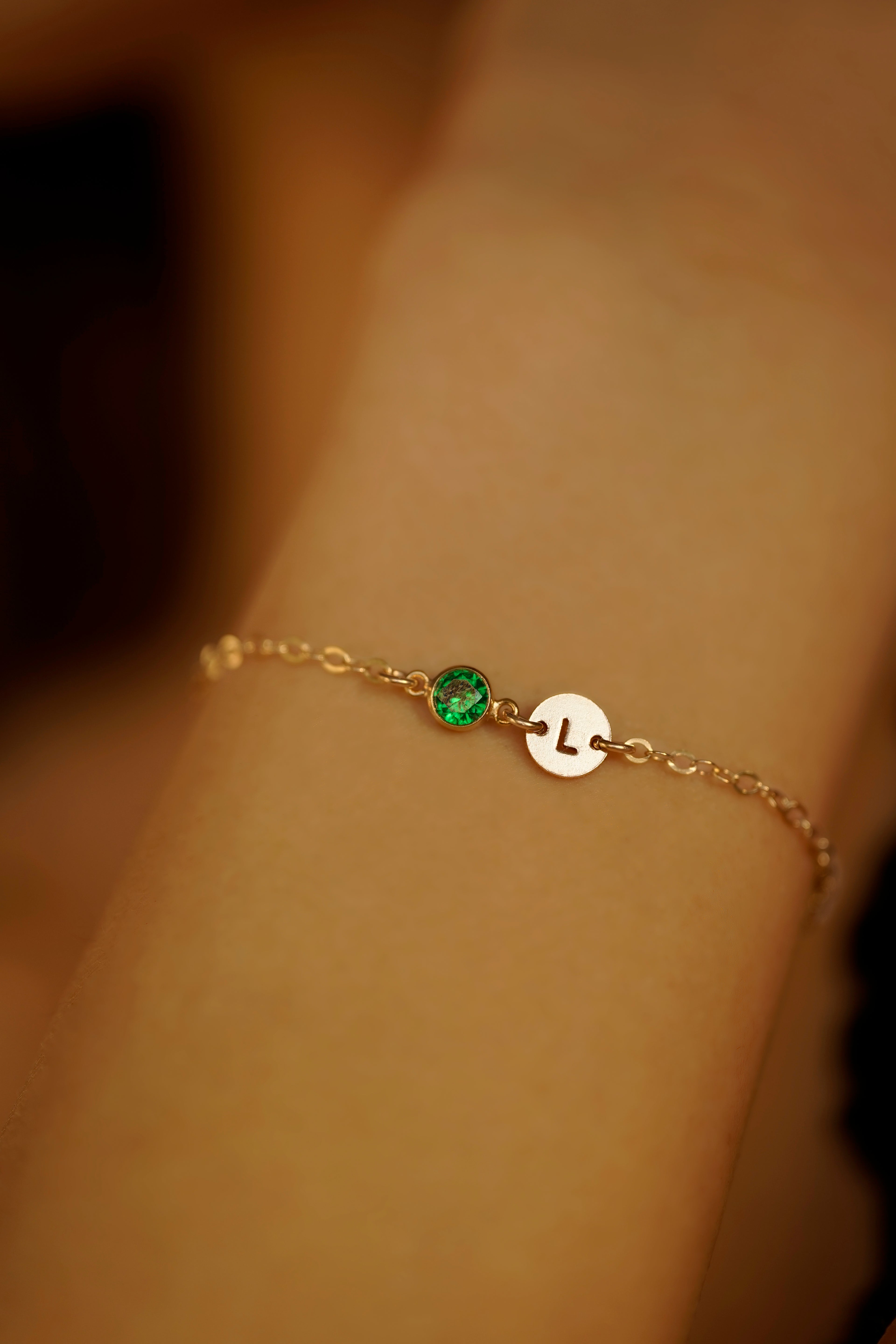 Letter Birthstone Bracelet