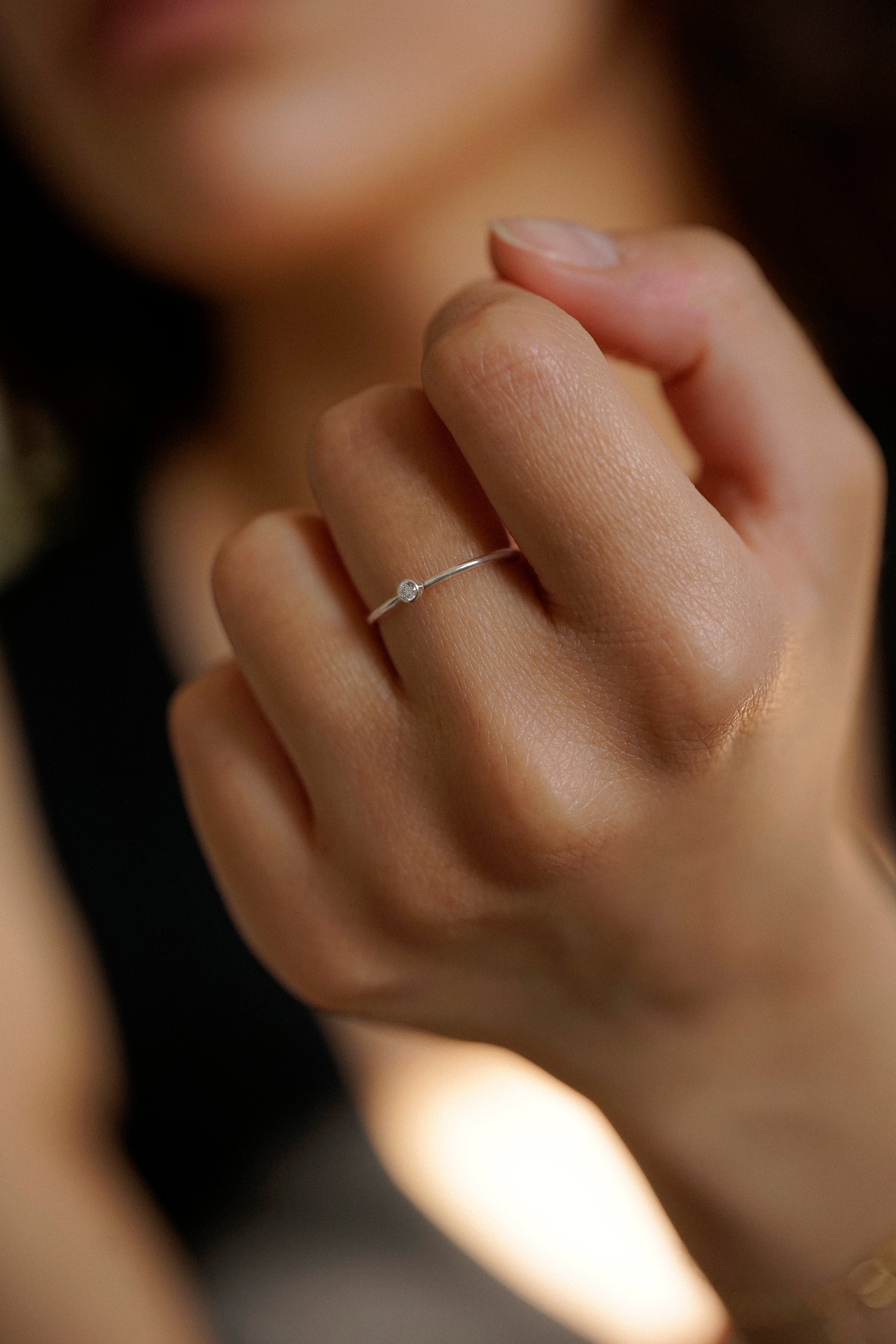 Dainty Cubic Zirconia Ring