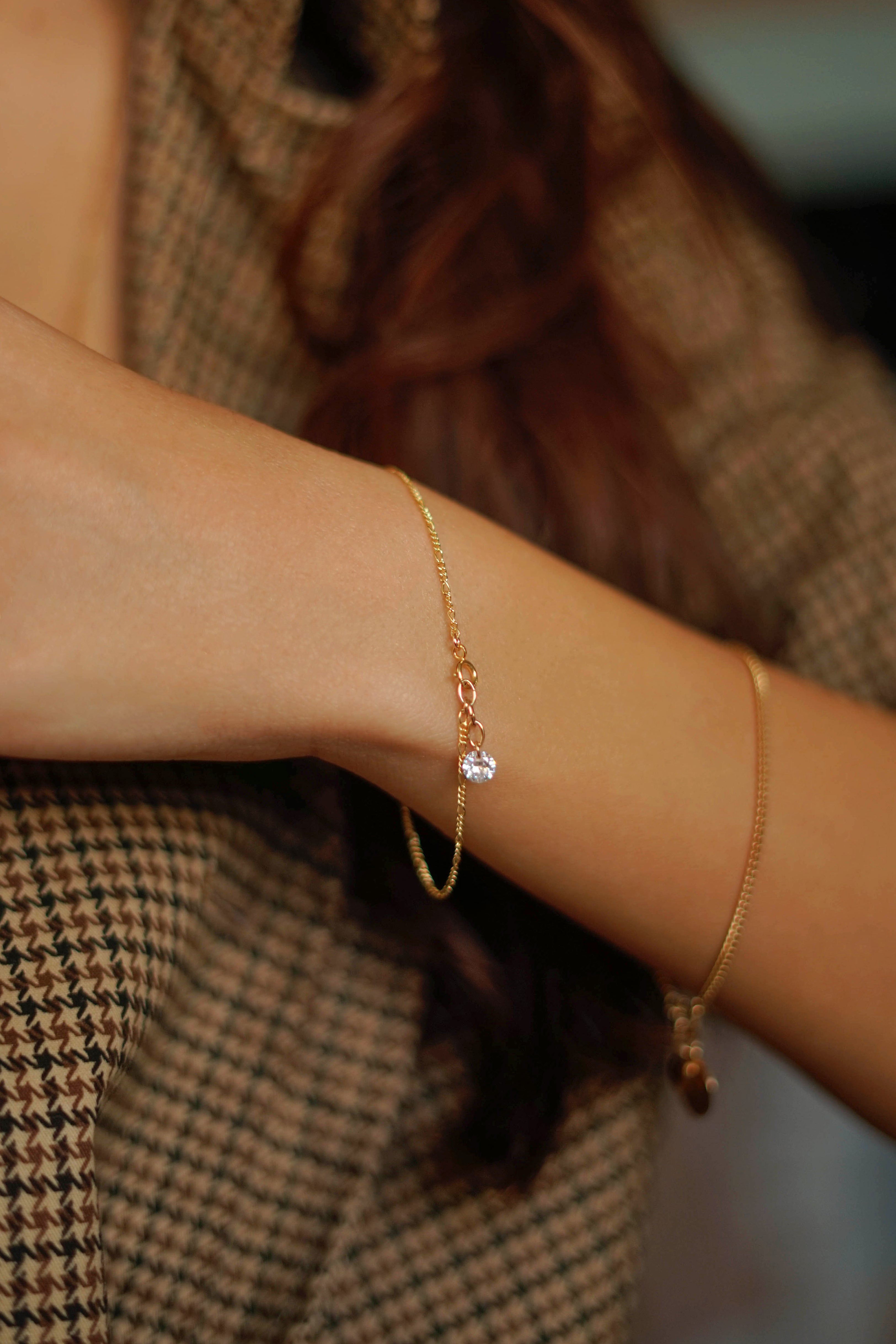 Dainty Figaro Cubic Zirconia Bracelet