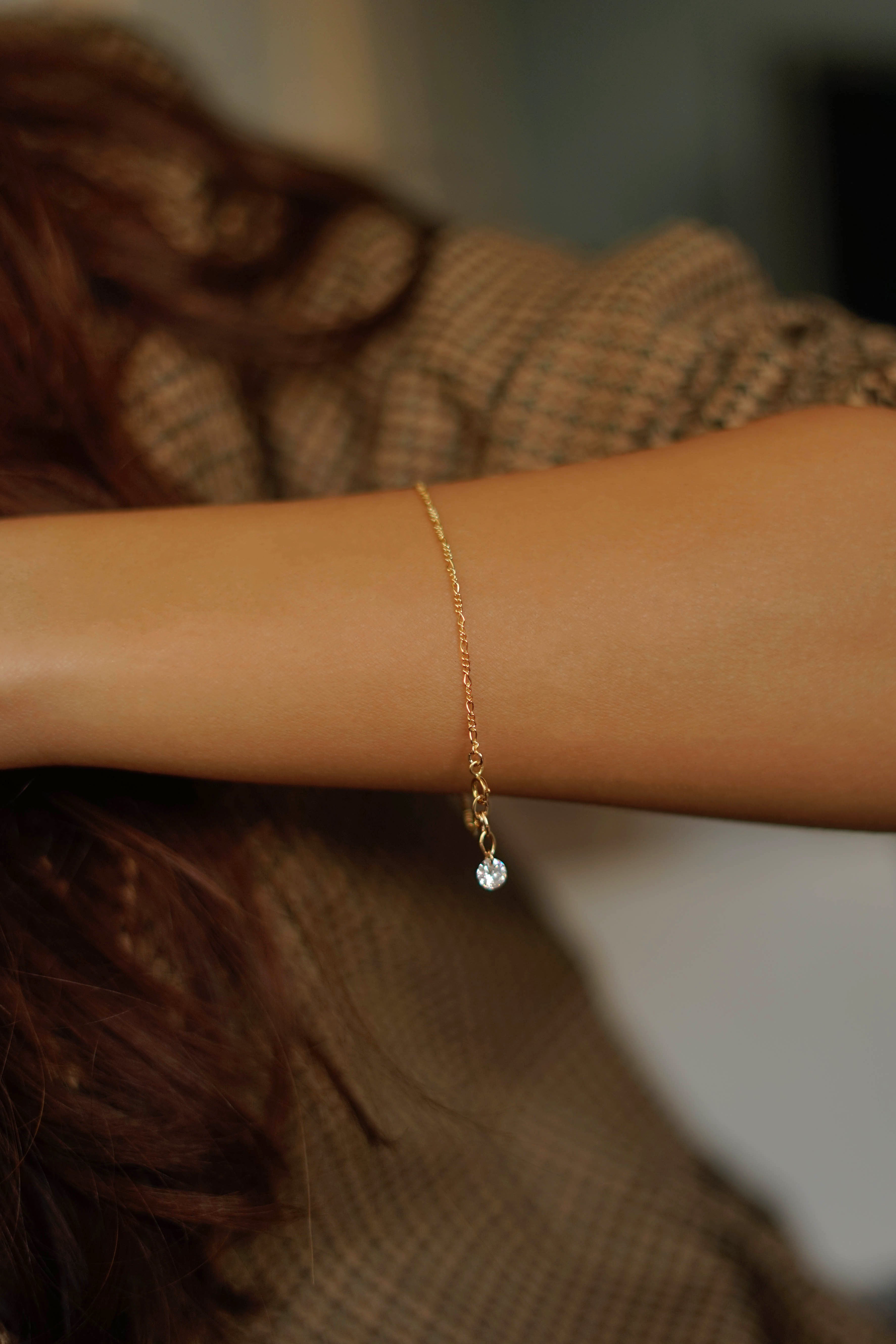 Dainty Figaro Cubic Zirconia Bracelet