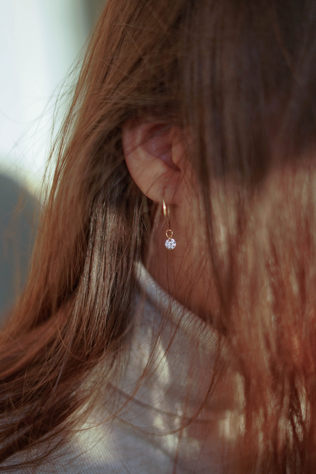 25mm Hoop Earrings With Cubic Zirconia