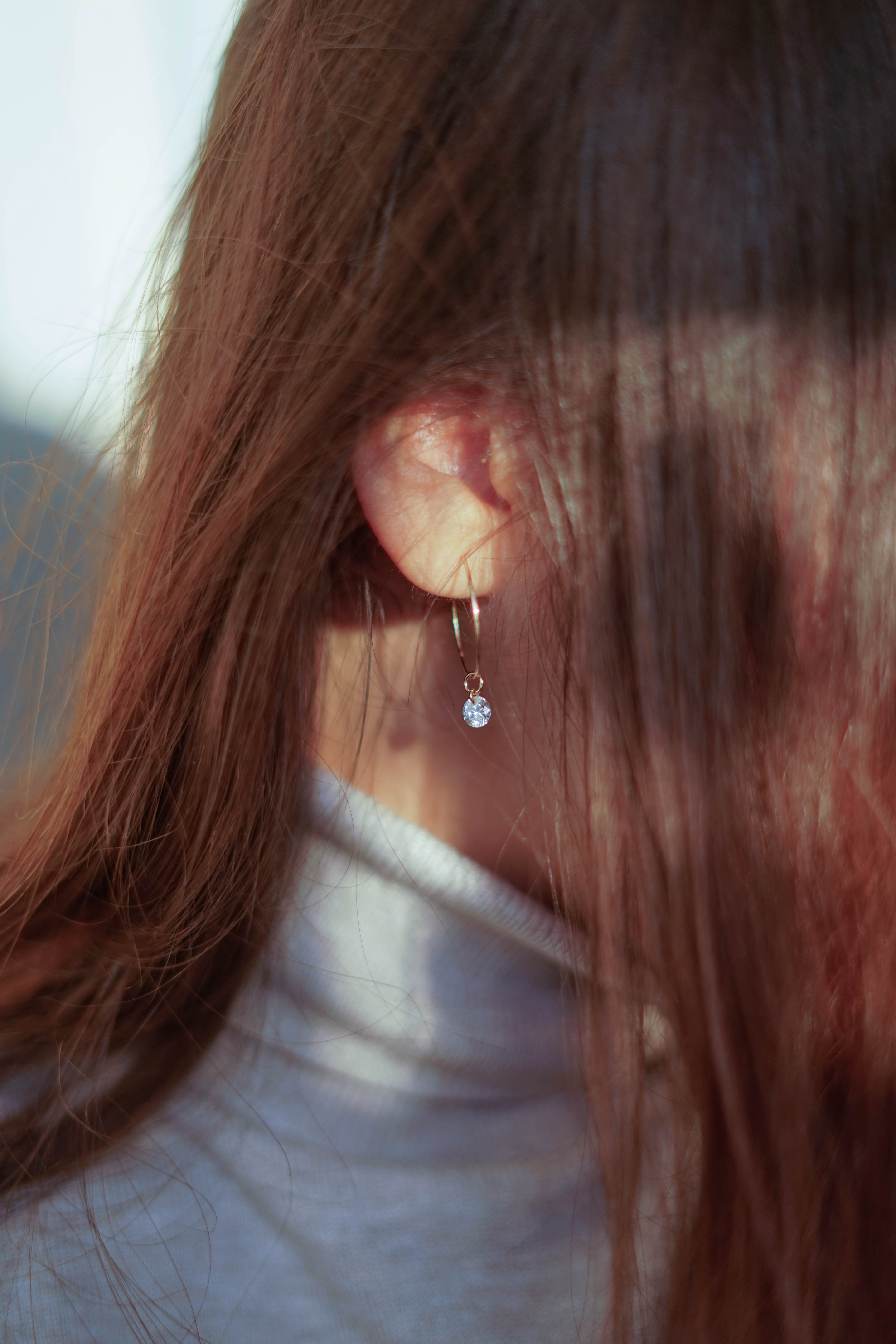 25mm Hoop Earrings With Cubic Zirconia