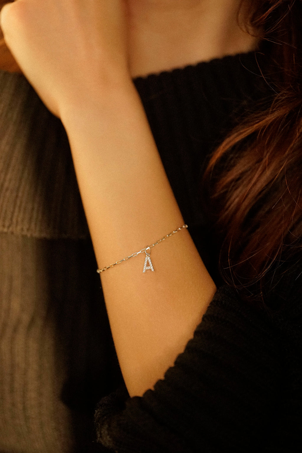 Pavé Initial Charm Bracelet