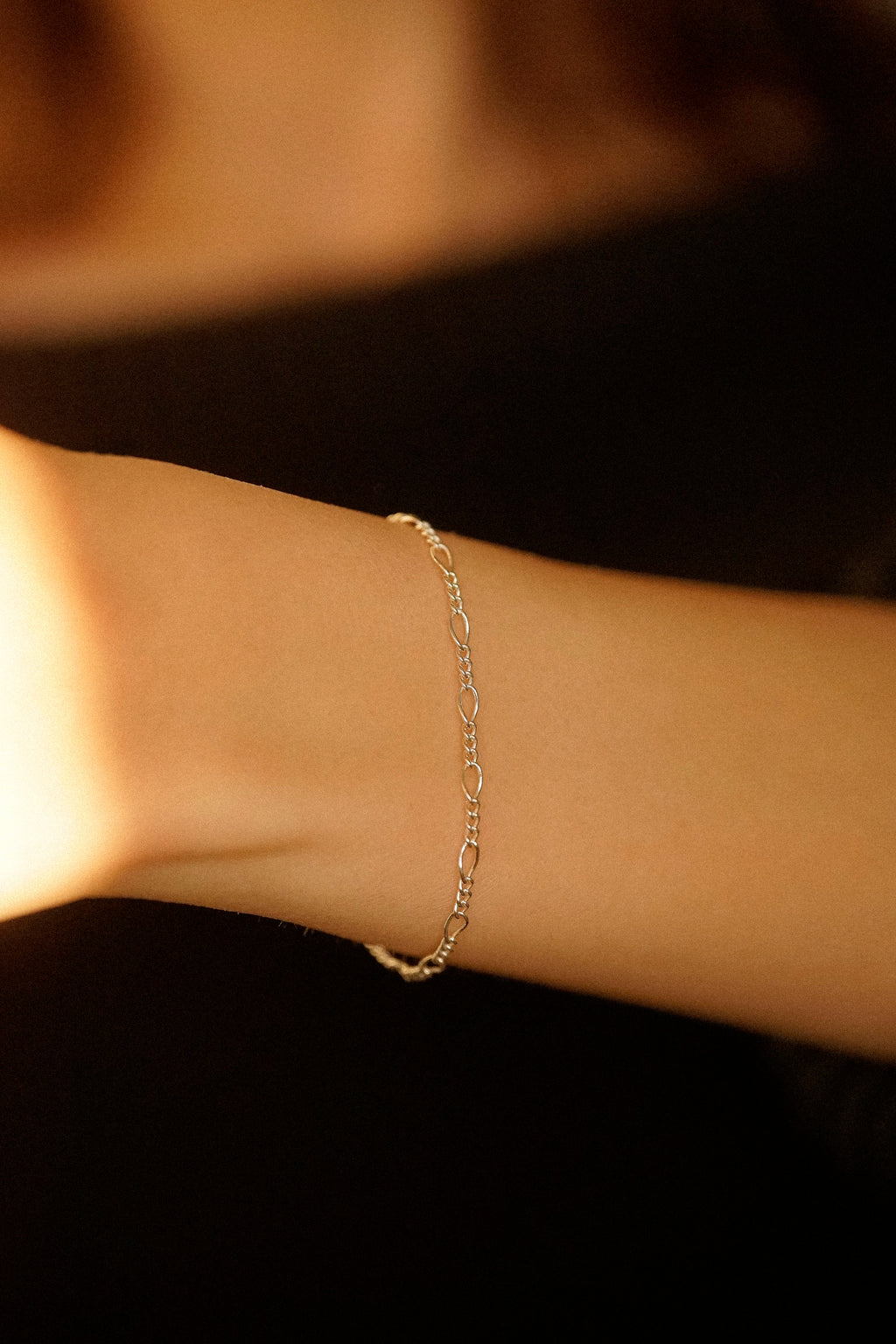 2.5mm Figaro Chain Bracelet
