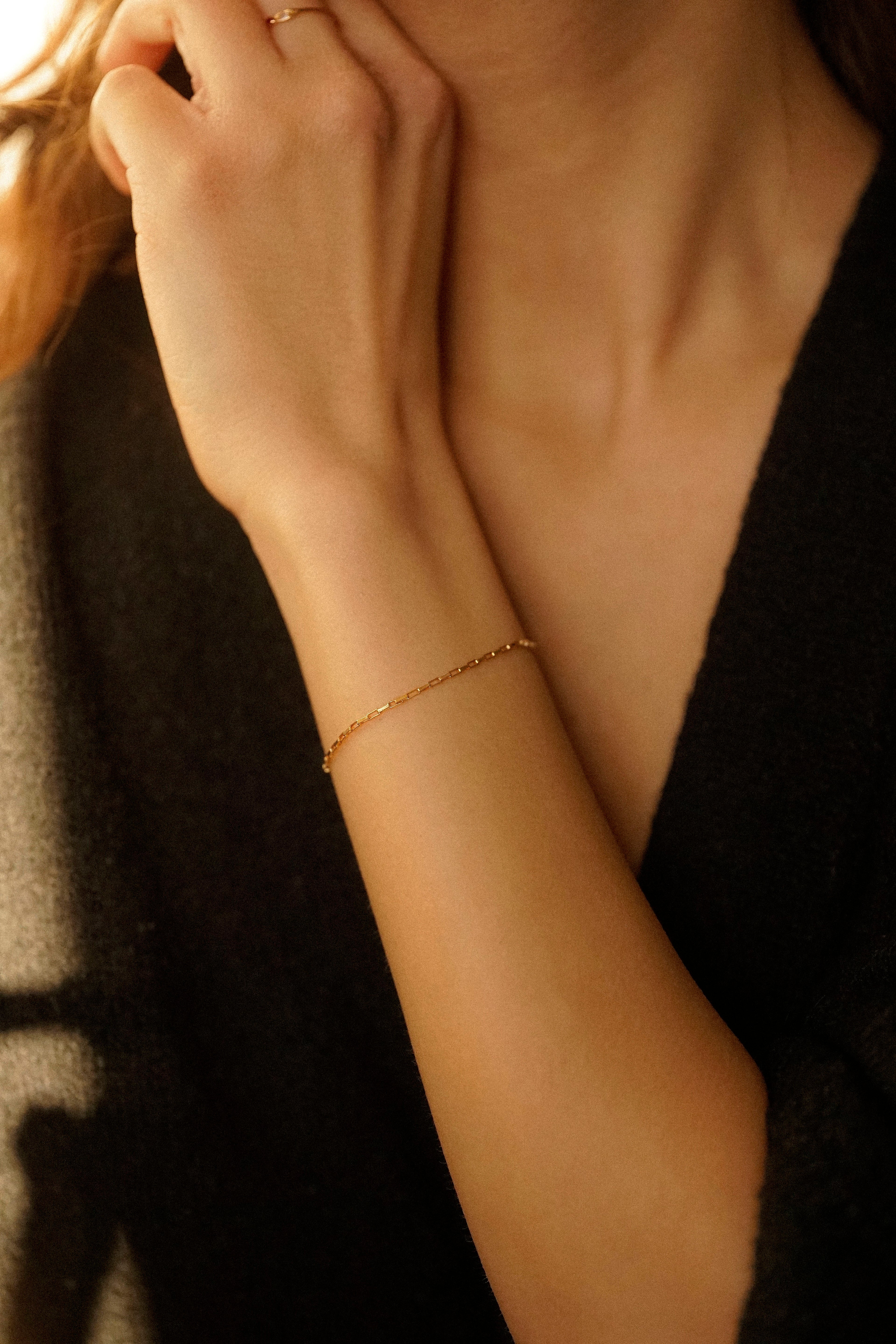 Tiny Box Chain Bracelet