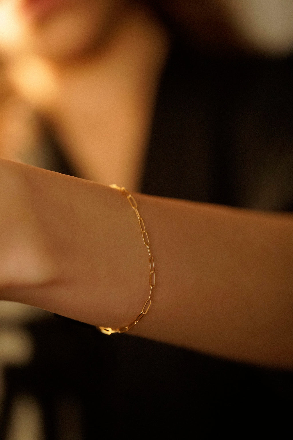 2mm Dainty Paperclip Bracelet