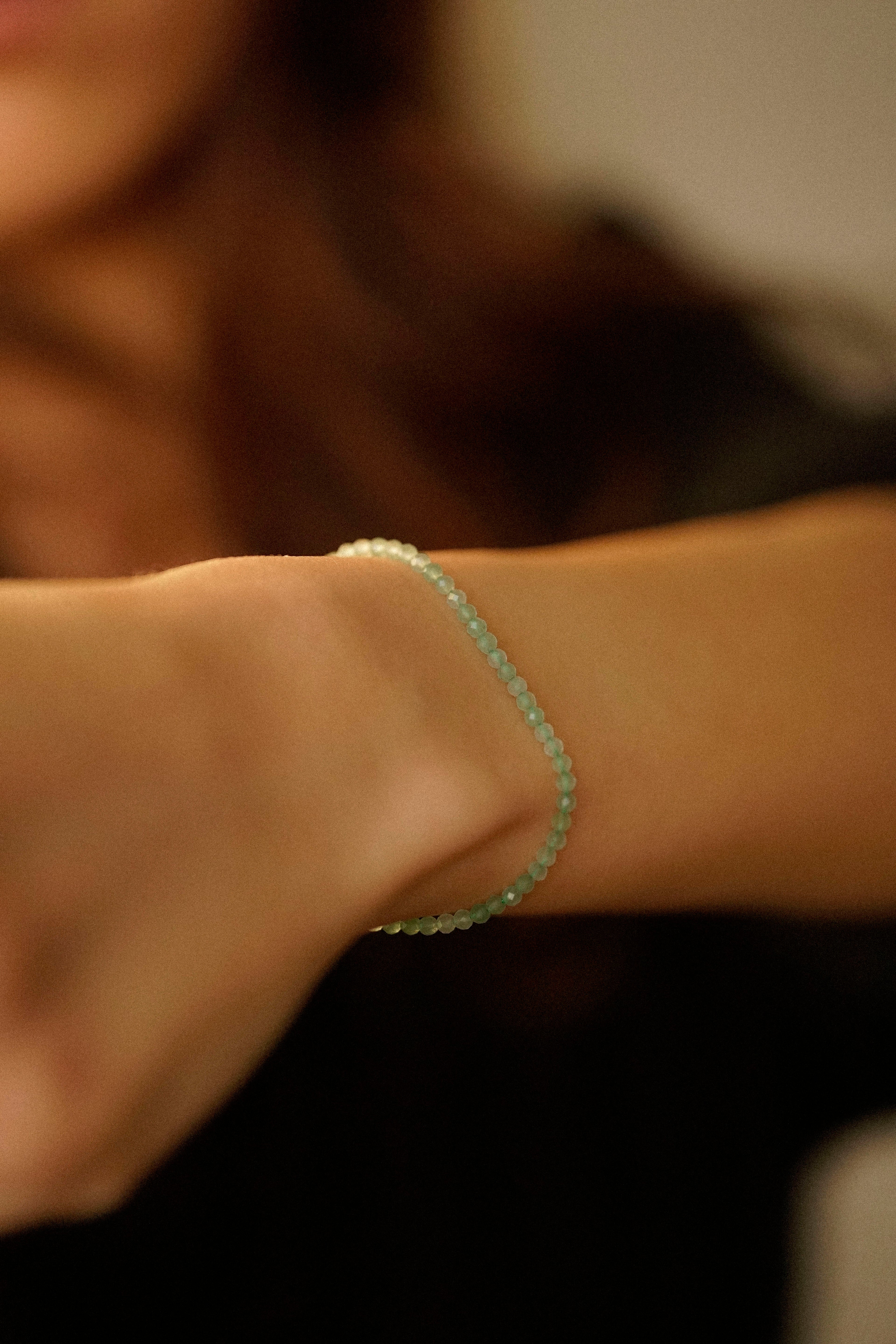 Faceted Gemstone Bead Bracelet