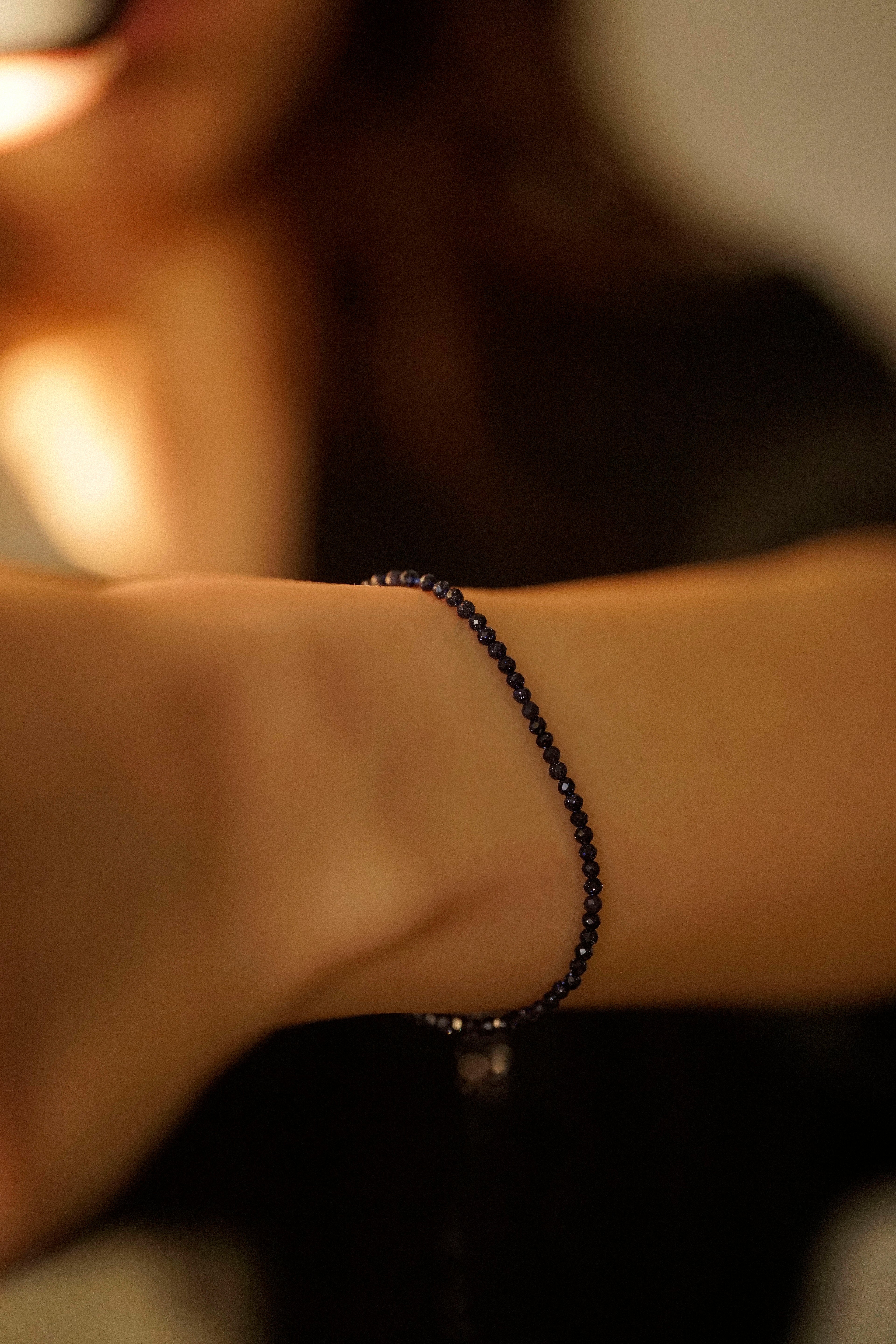 Faceted Gemstone Bead Bracelet