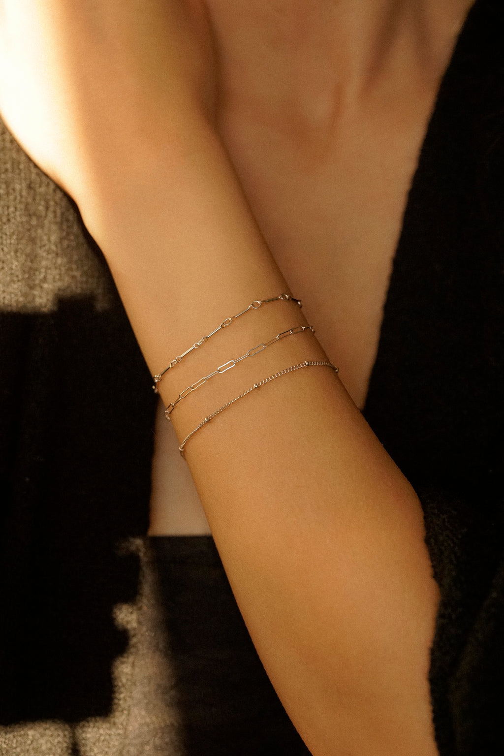 Set of Three Chain Bracelets