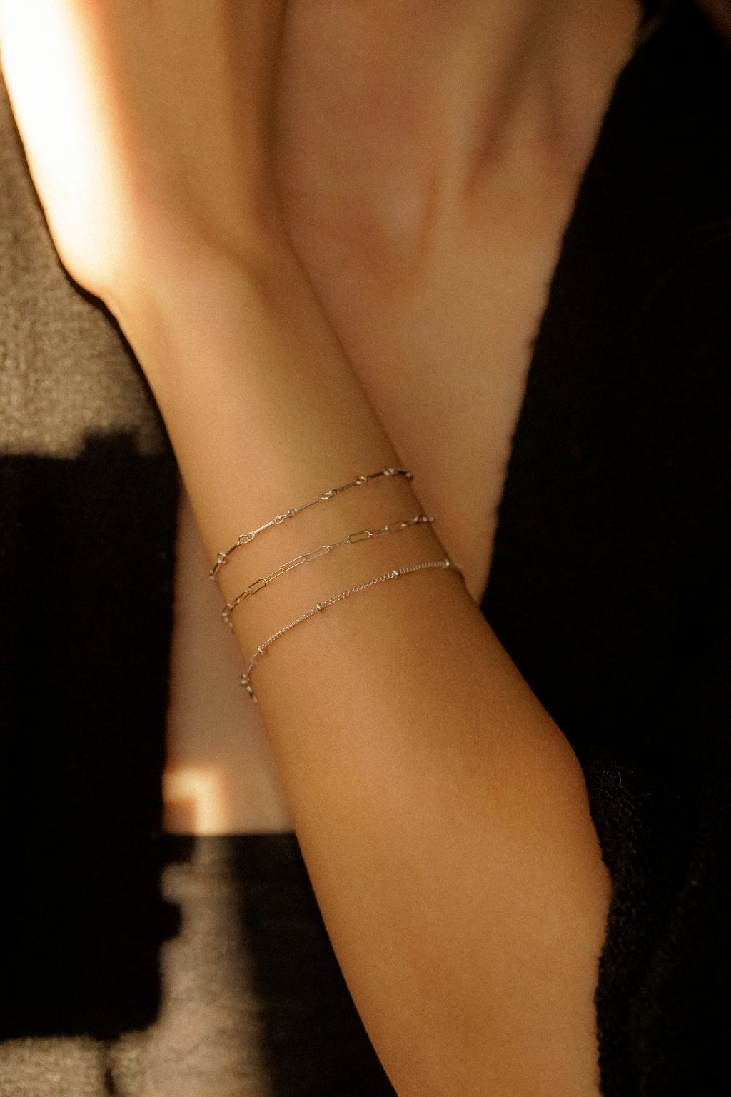 Set of Three Chain Bracelets