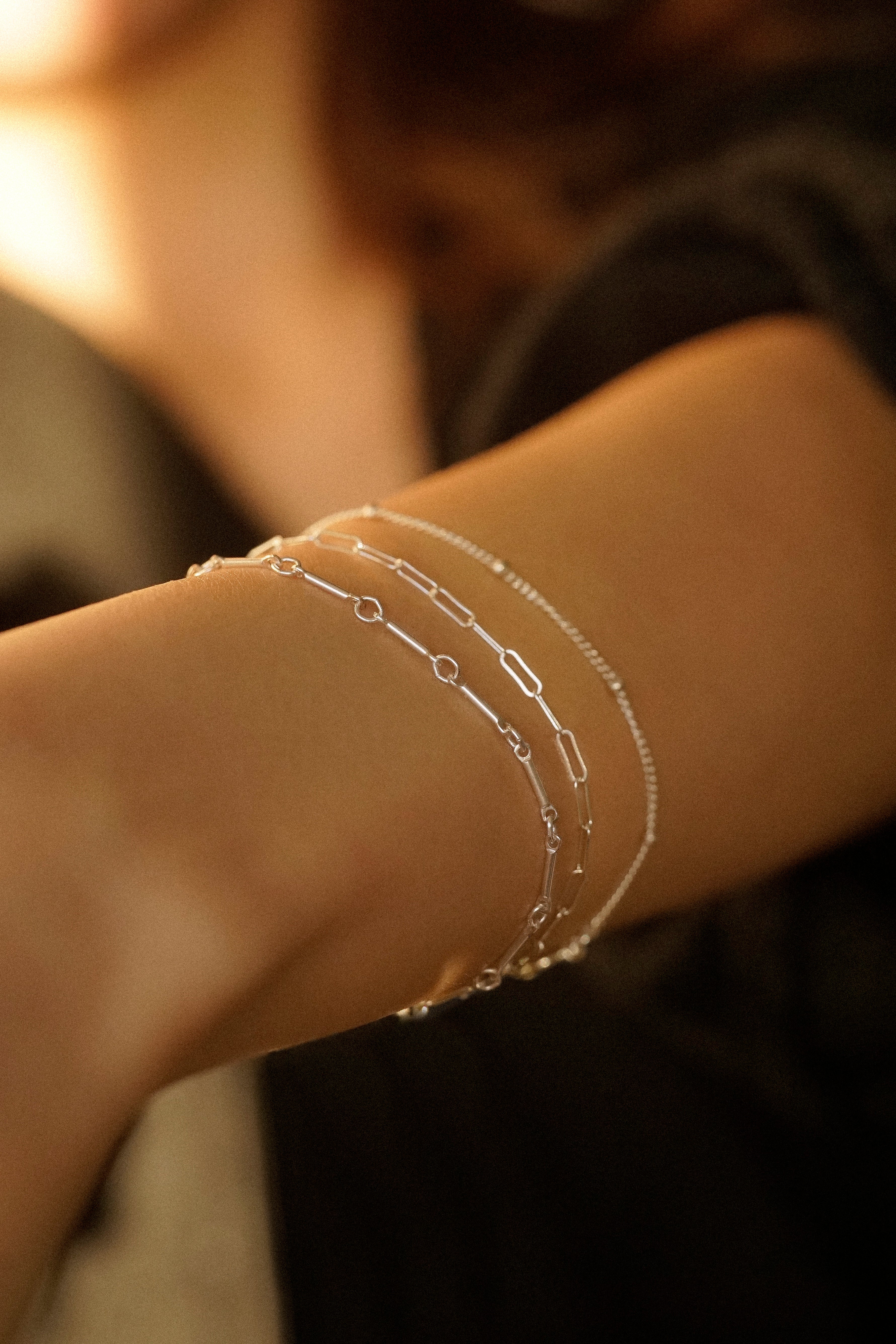 Set of Three Chain Bracelets