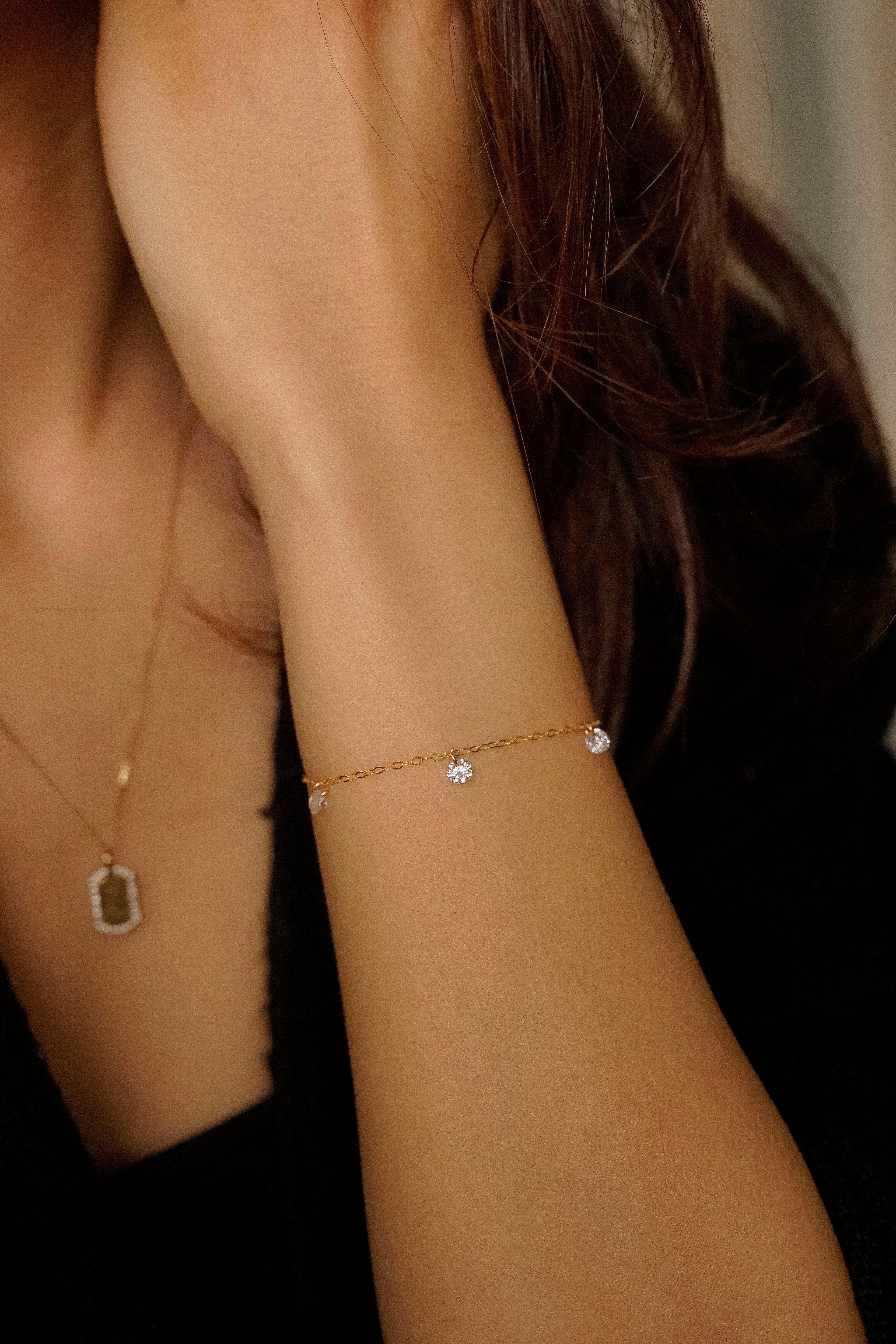 Cubic Zirconia Drop Bracelet
