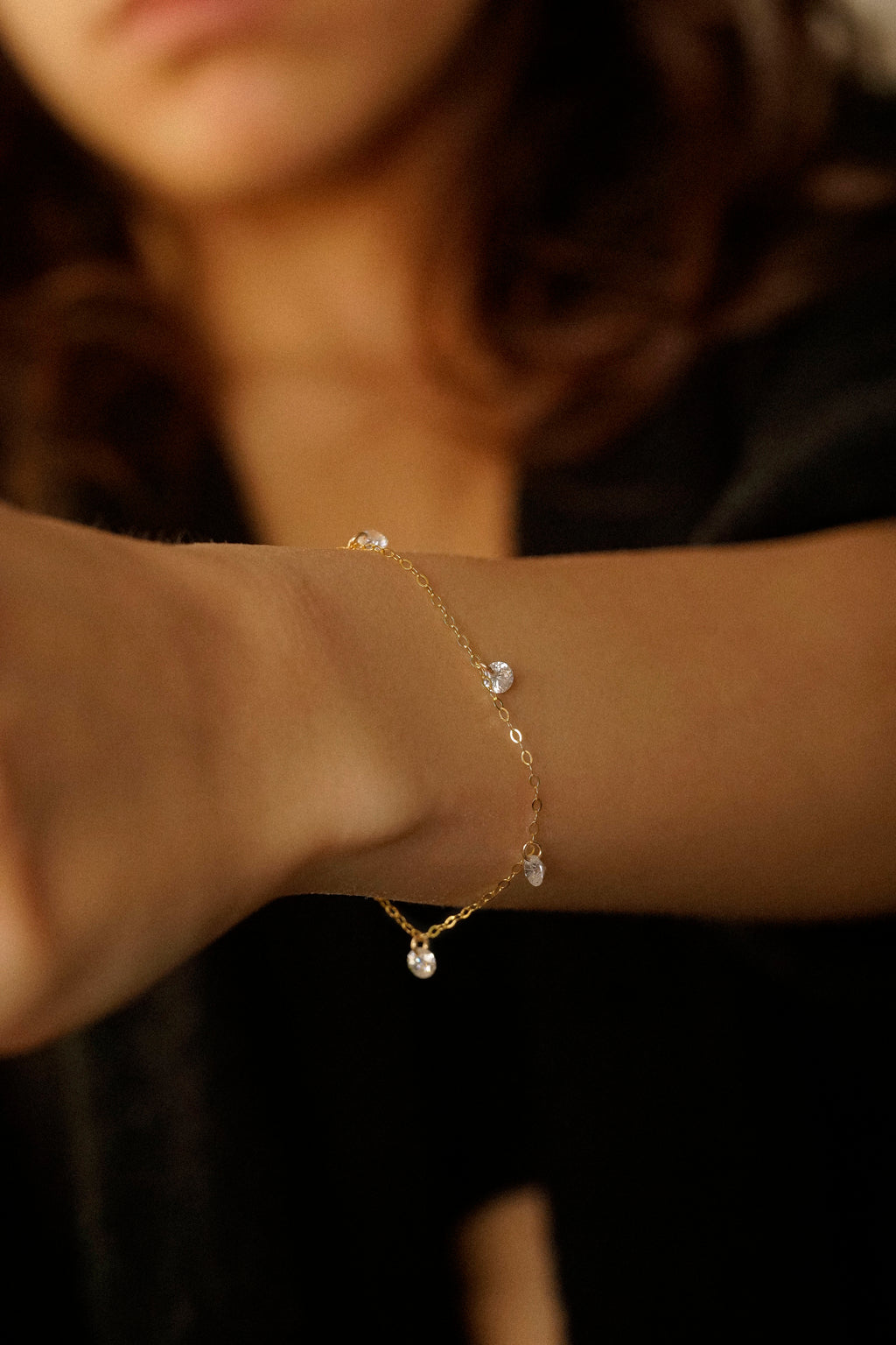 Cubic Zirconia Drop Bracelet