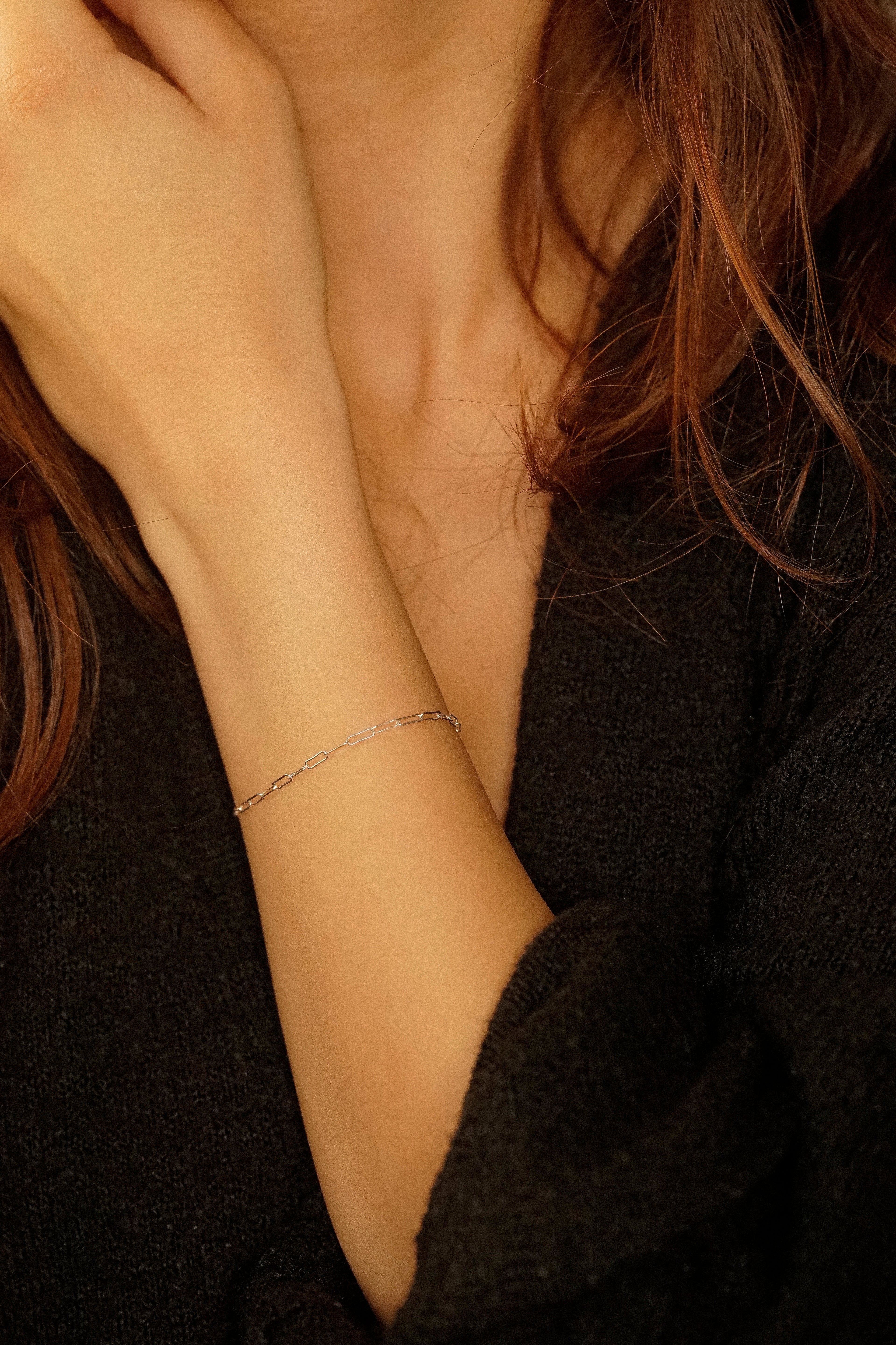 Dainty Paperclip Bracelet