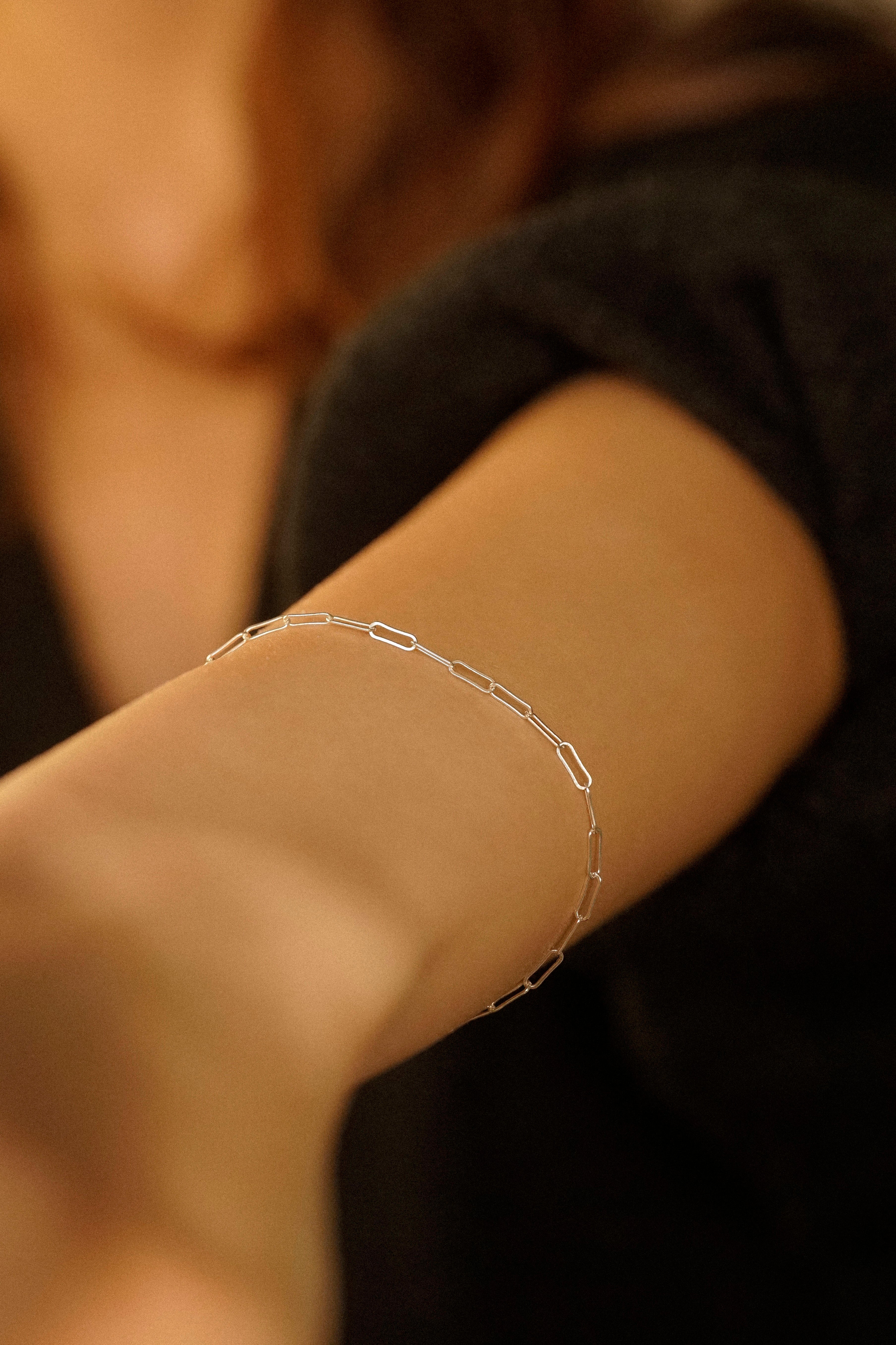 Dainty Paperclip Bracelet