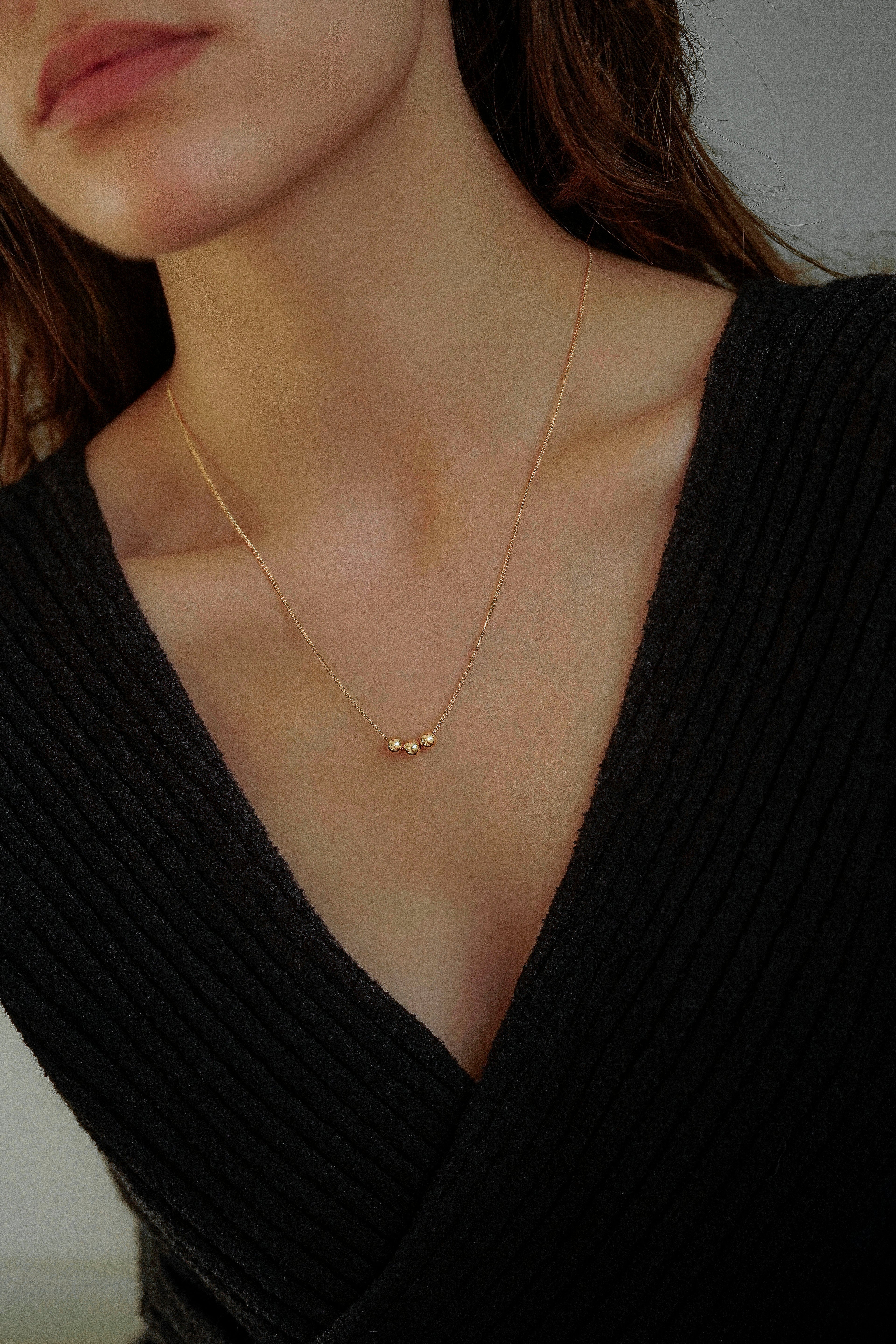 Three Bead Necklace