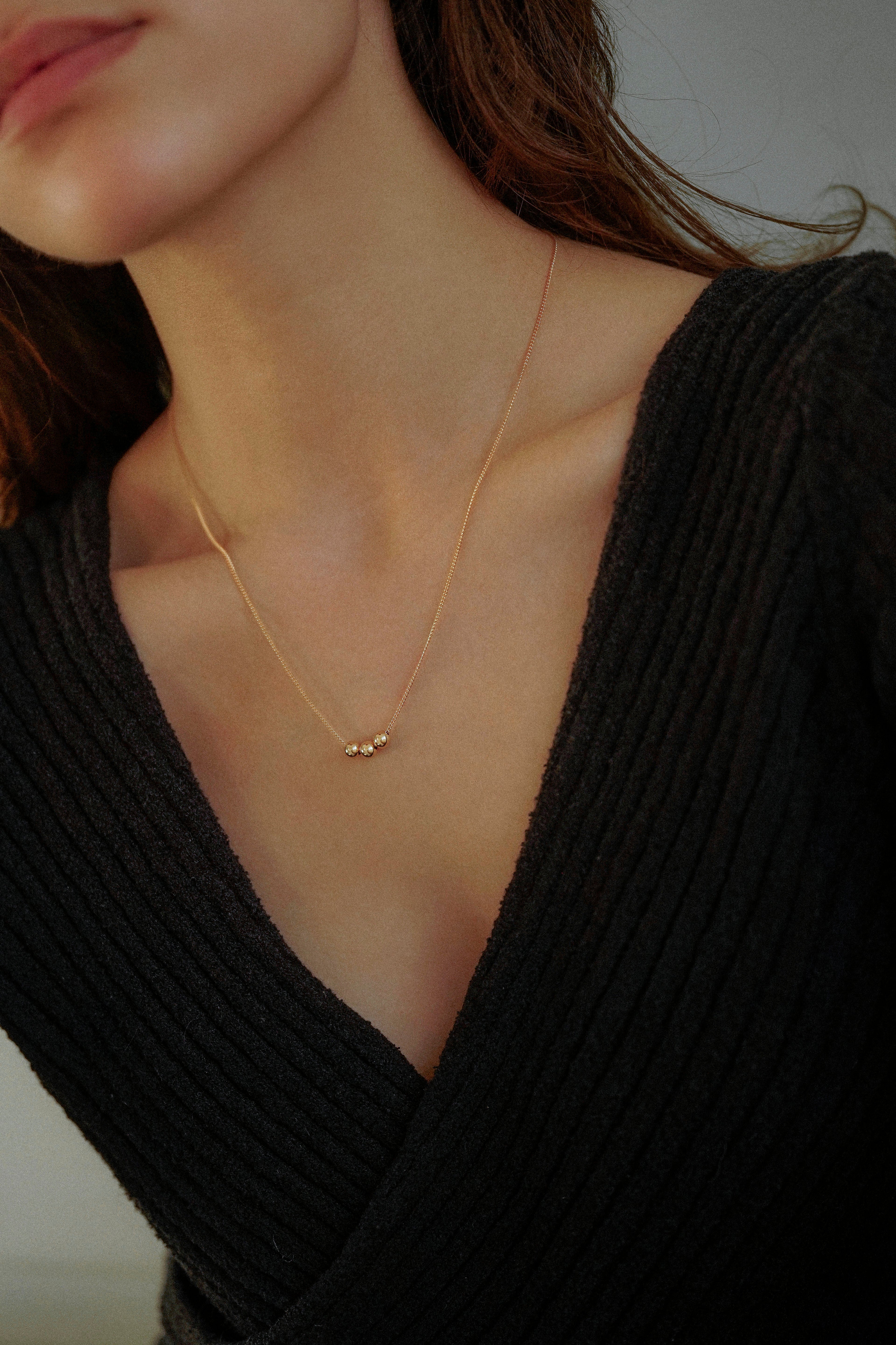 Three Bead Necklace