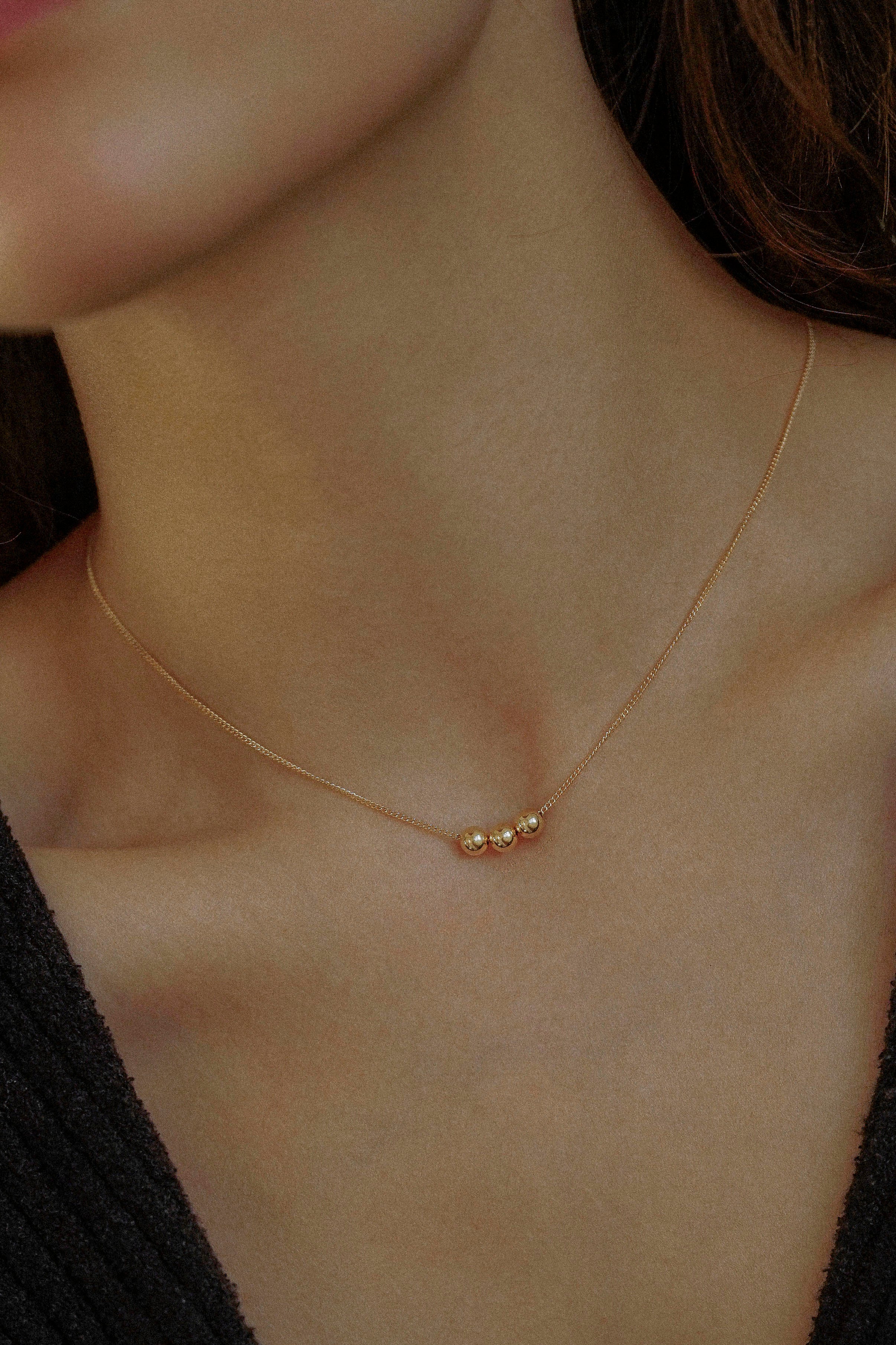 Three Bead Necklace