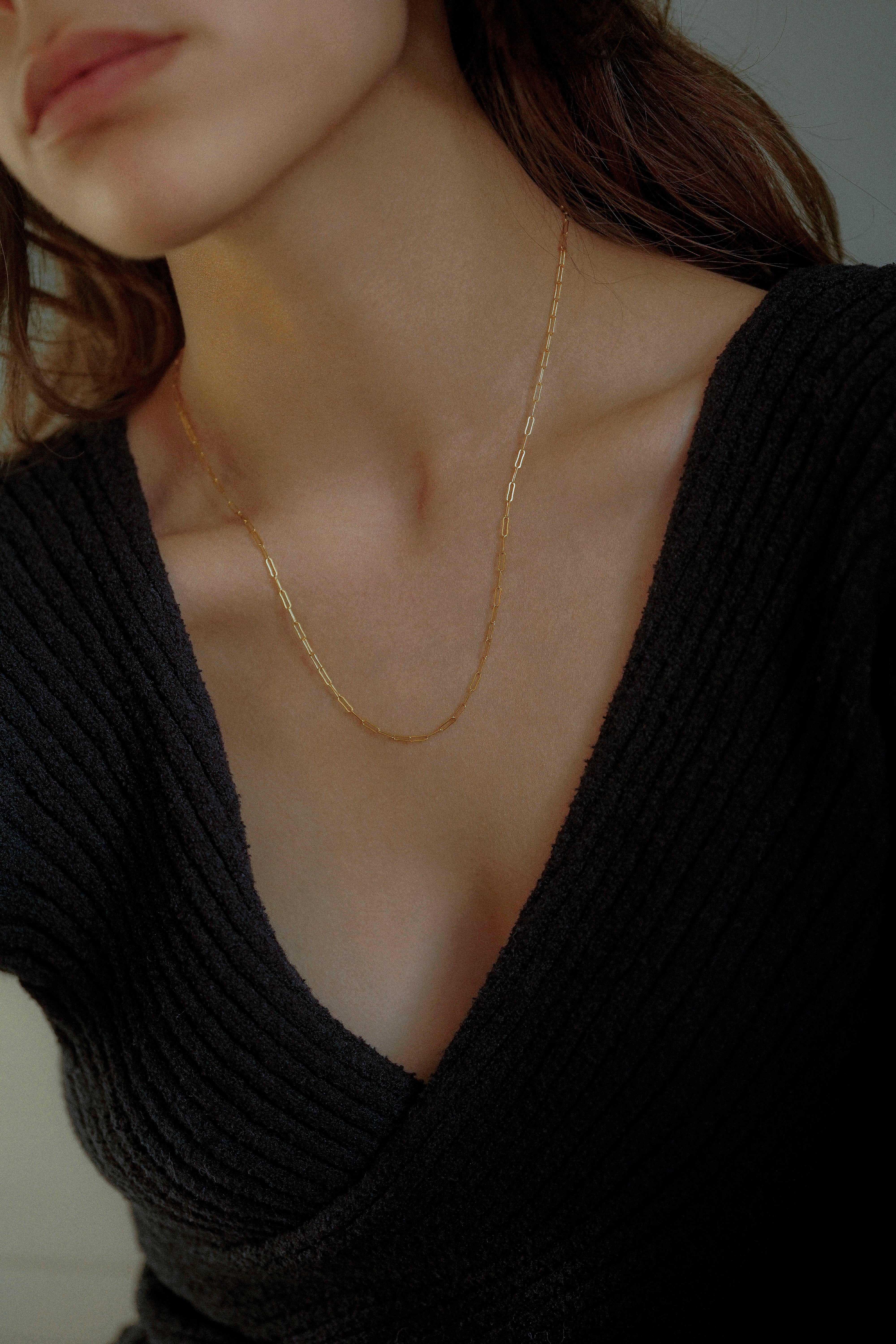 2mm Paperclip Necklace