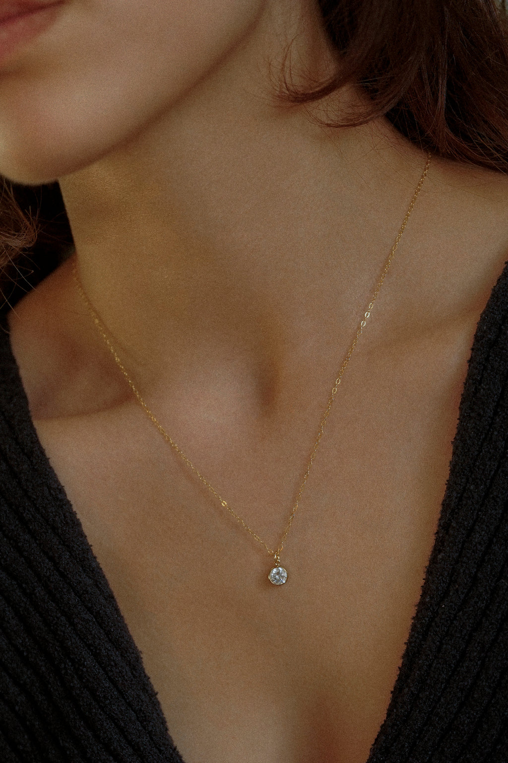Cubic Zirconia Charm Necklace