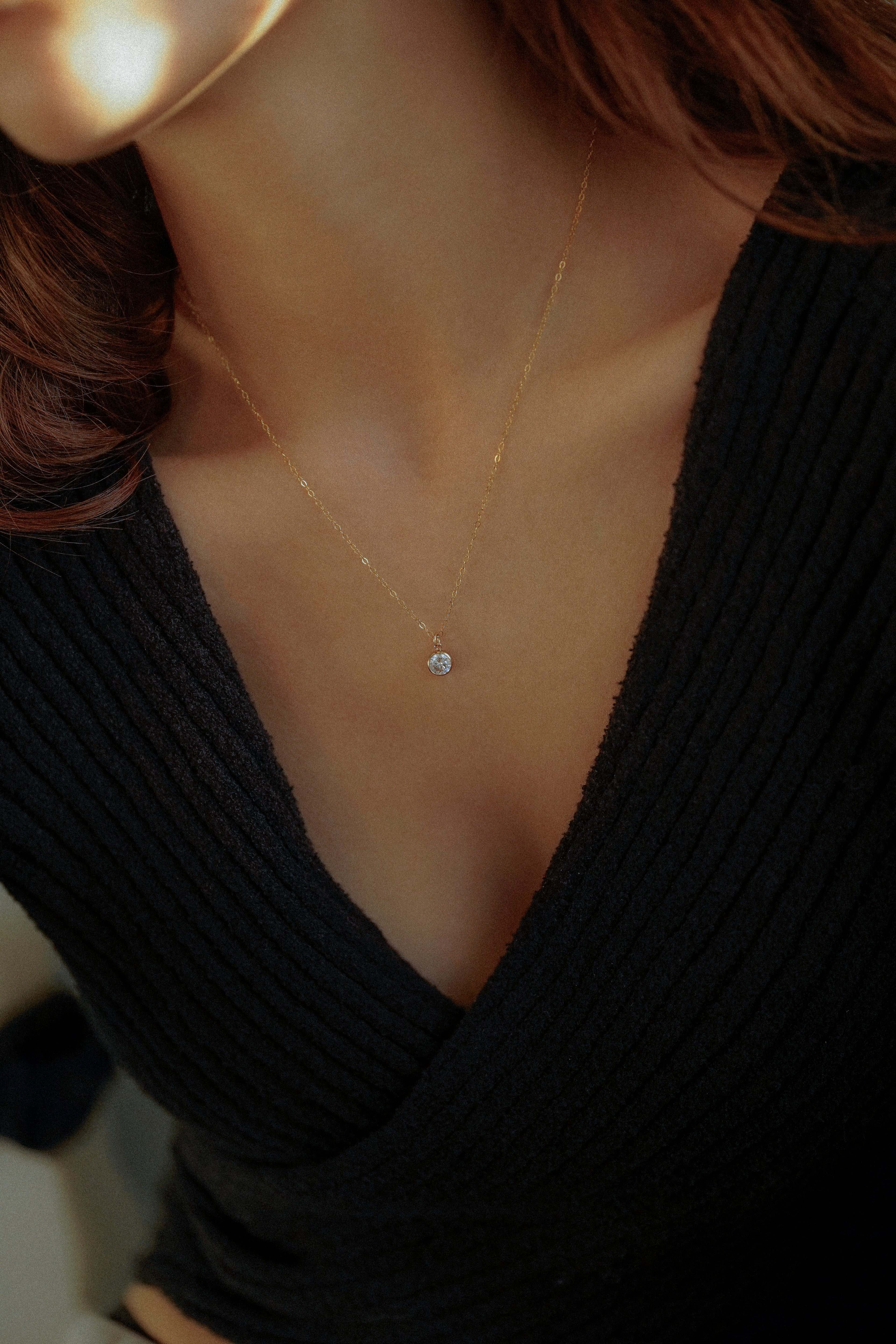 Cubic Zirconia Charm Necklace