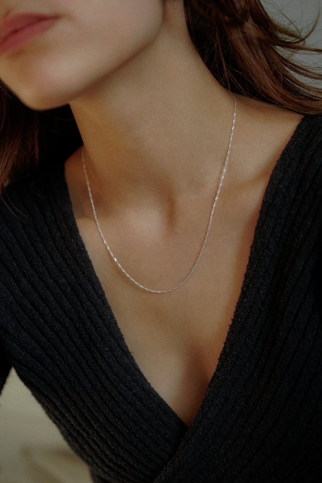Dainty Thin Singapore Chain Necklace