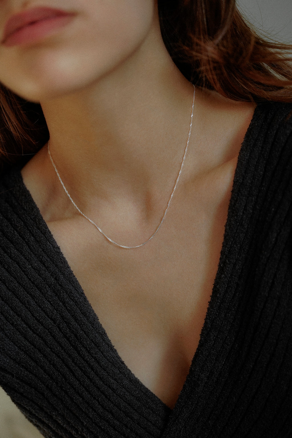 Dainty Thin Singapore Chain Necklace