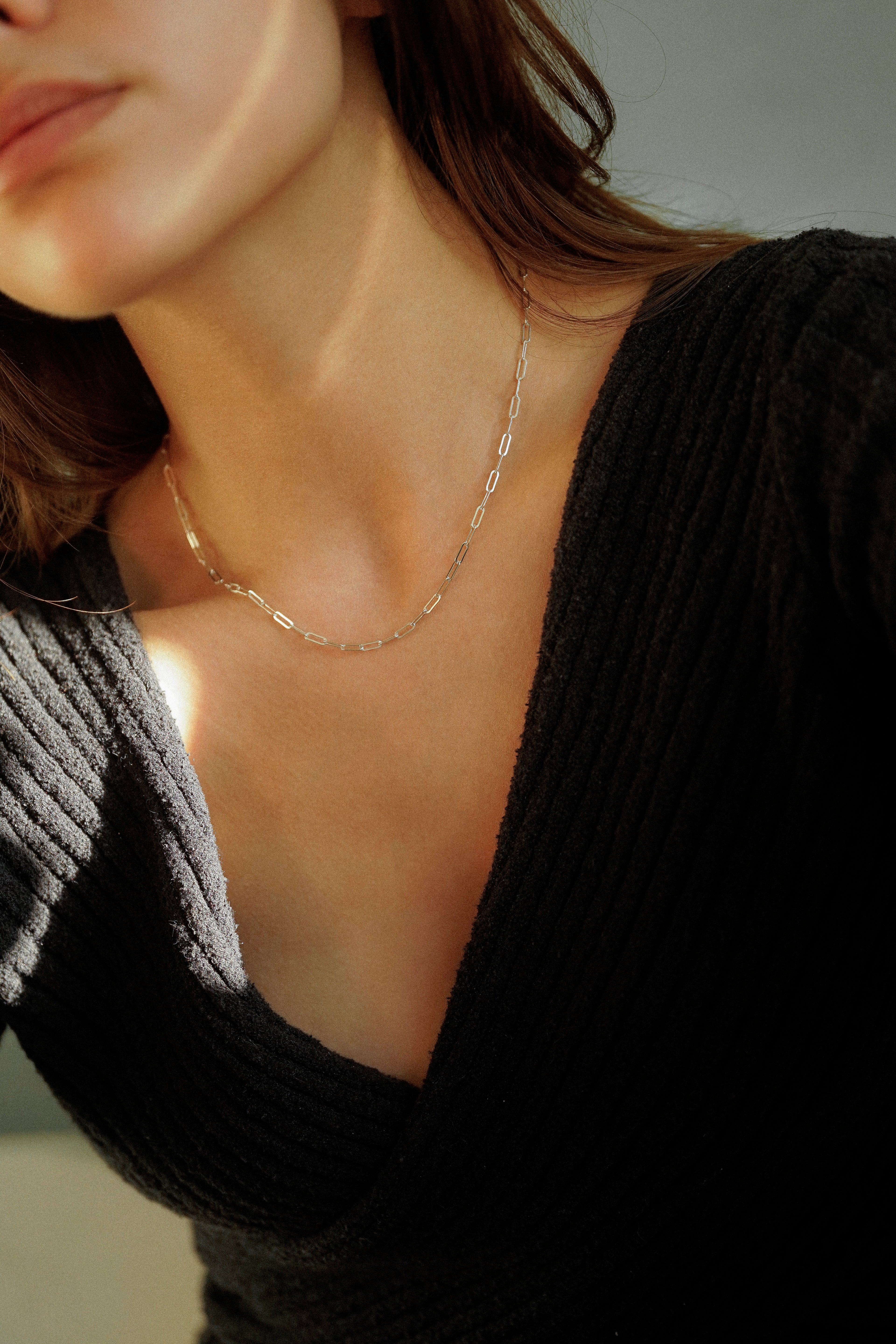 2.5mm Paperclip Chain Necklace