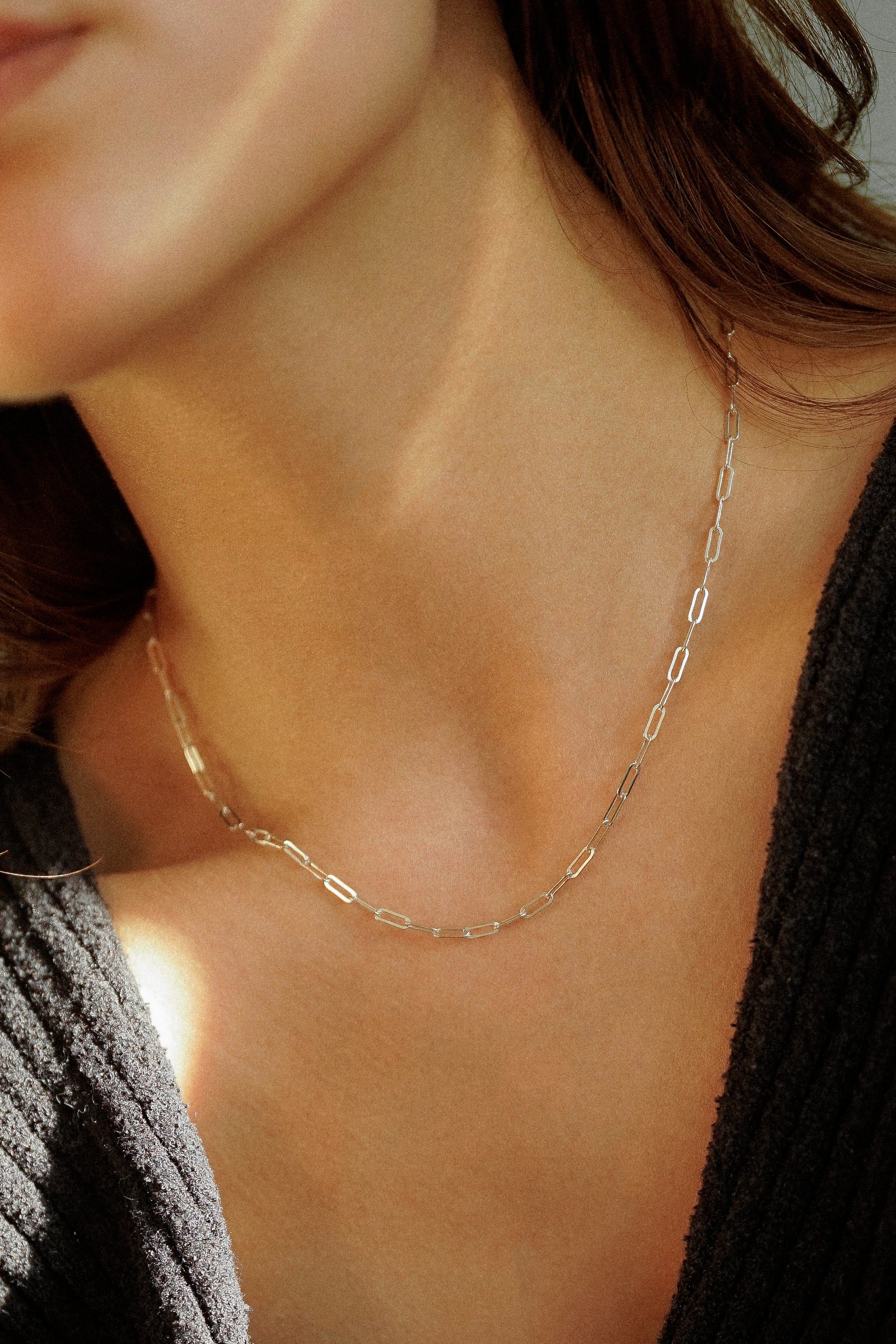 2.5mm Paperclip Chain Necklace