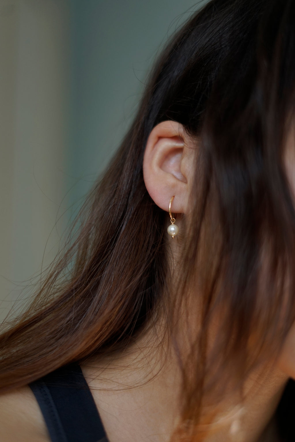Swarovski Pearl Huggie Earrings