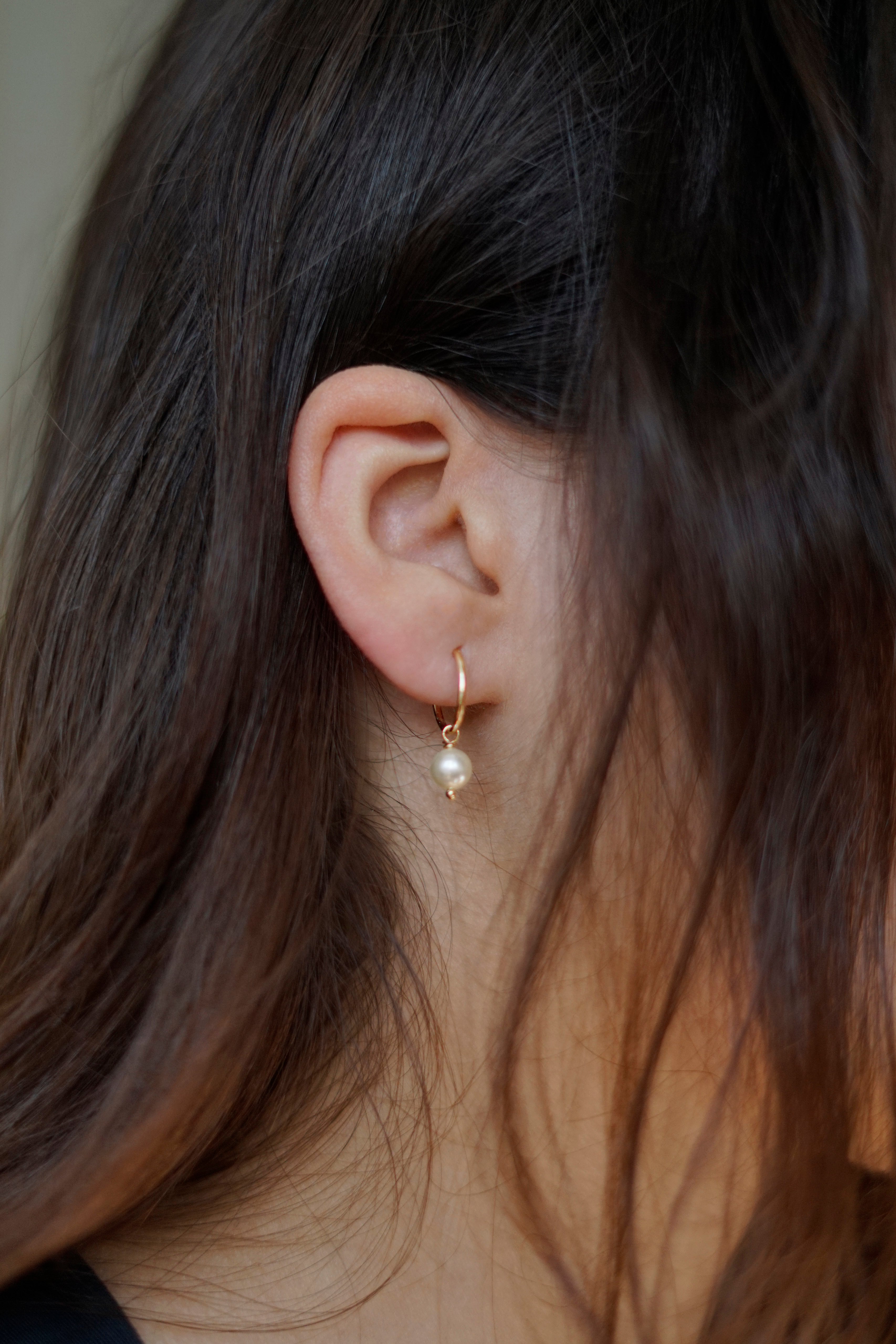 Swarovski Pearl Huggie Earrings