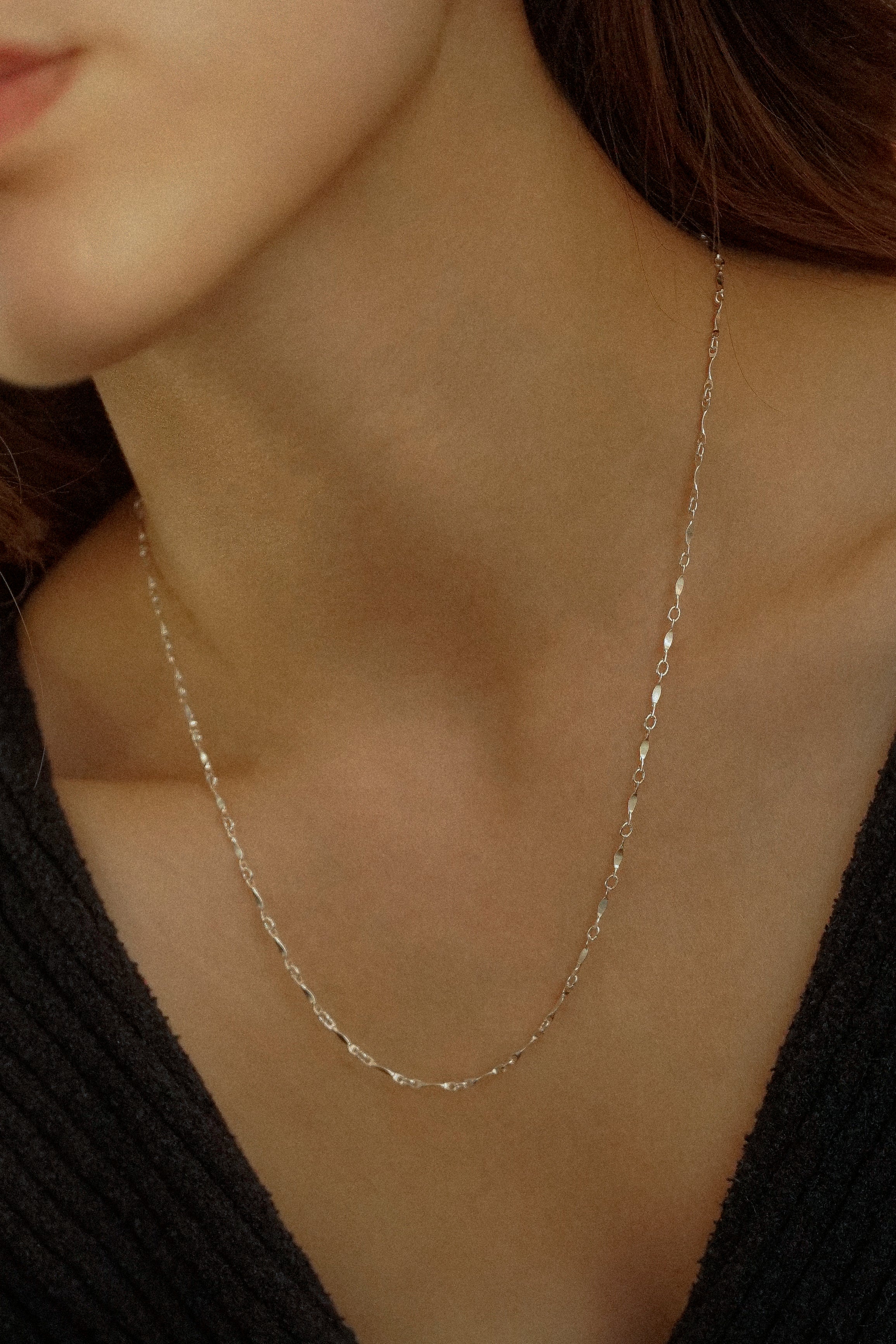Dapped Bar Chain Necklace