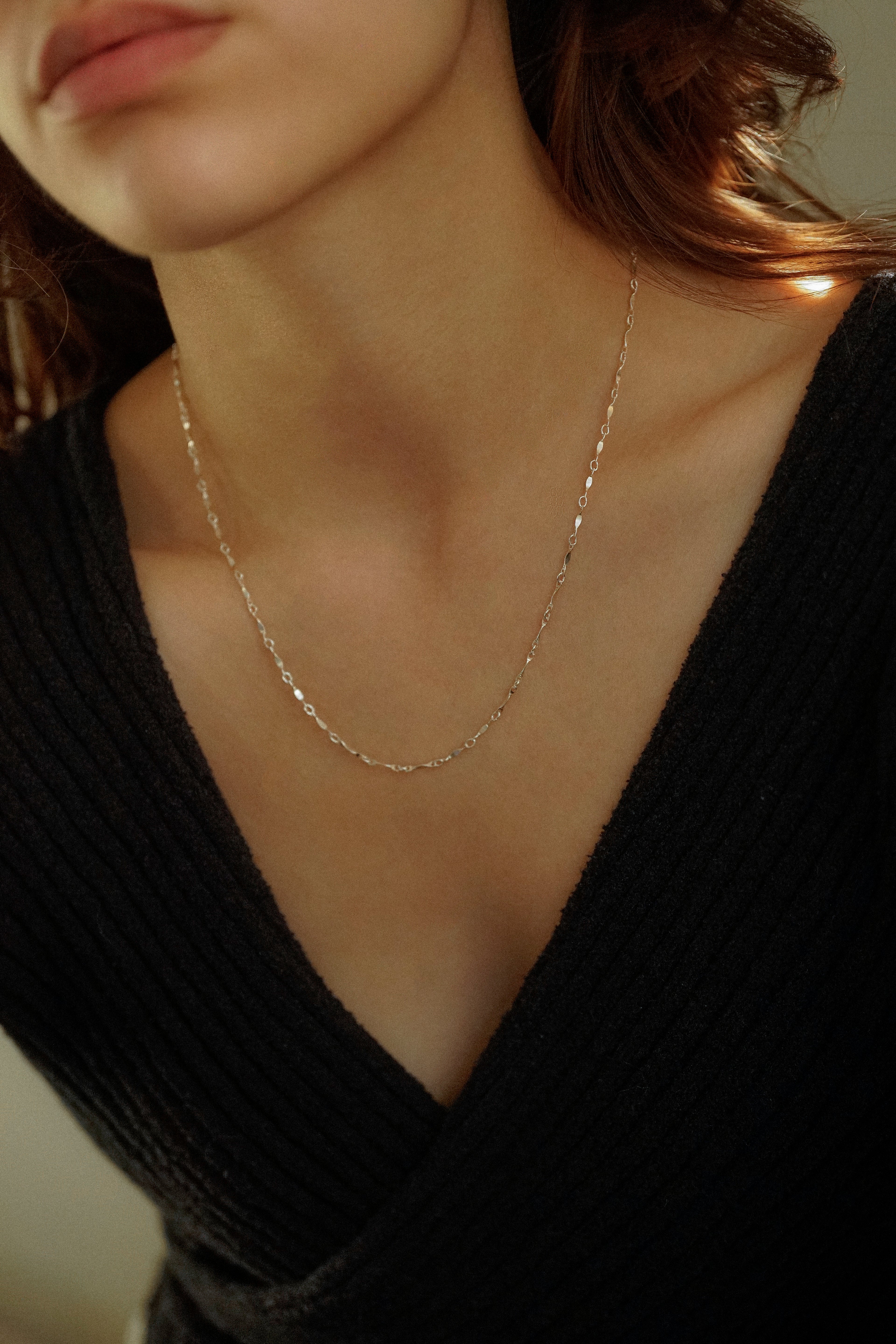 Dapped Bar Chain Necklace