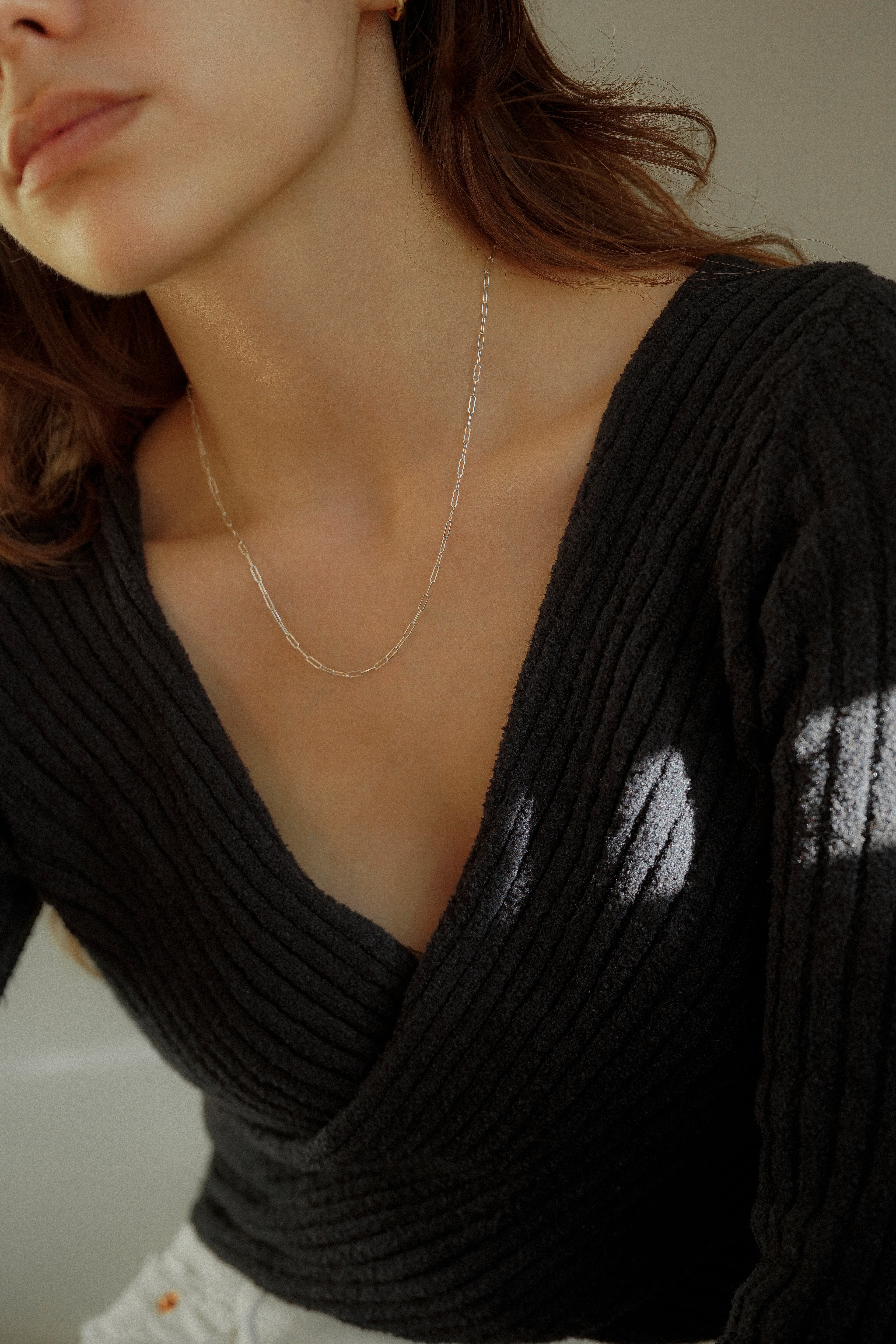 2mm Paperclip Chain Necklace