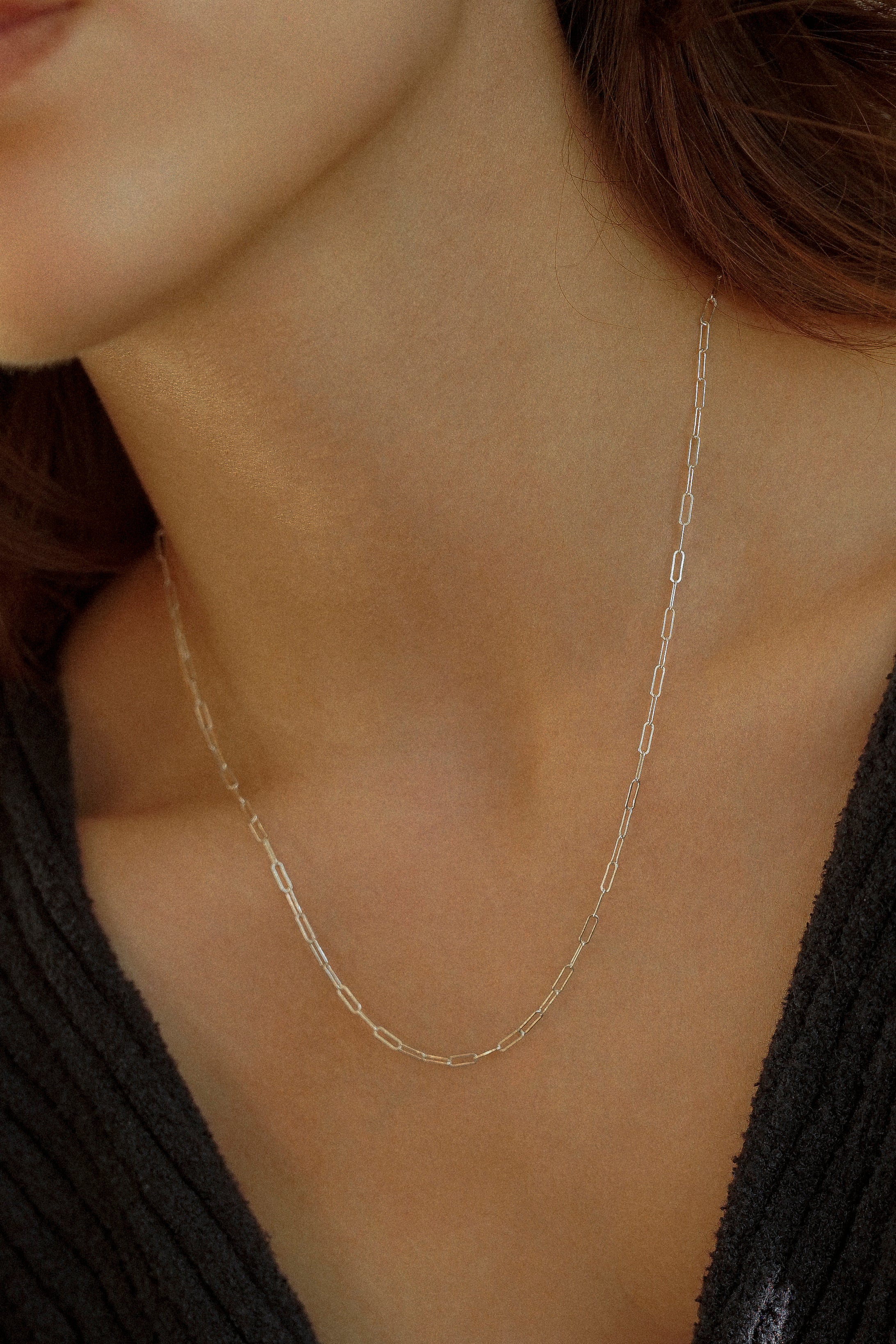 2mm Paperclip Chain Necklace