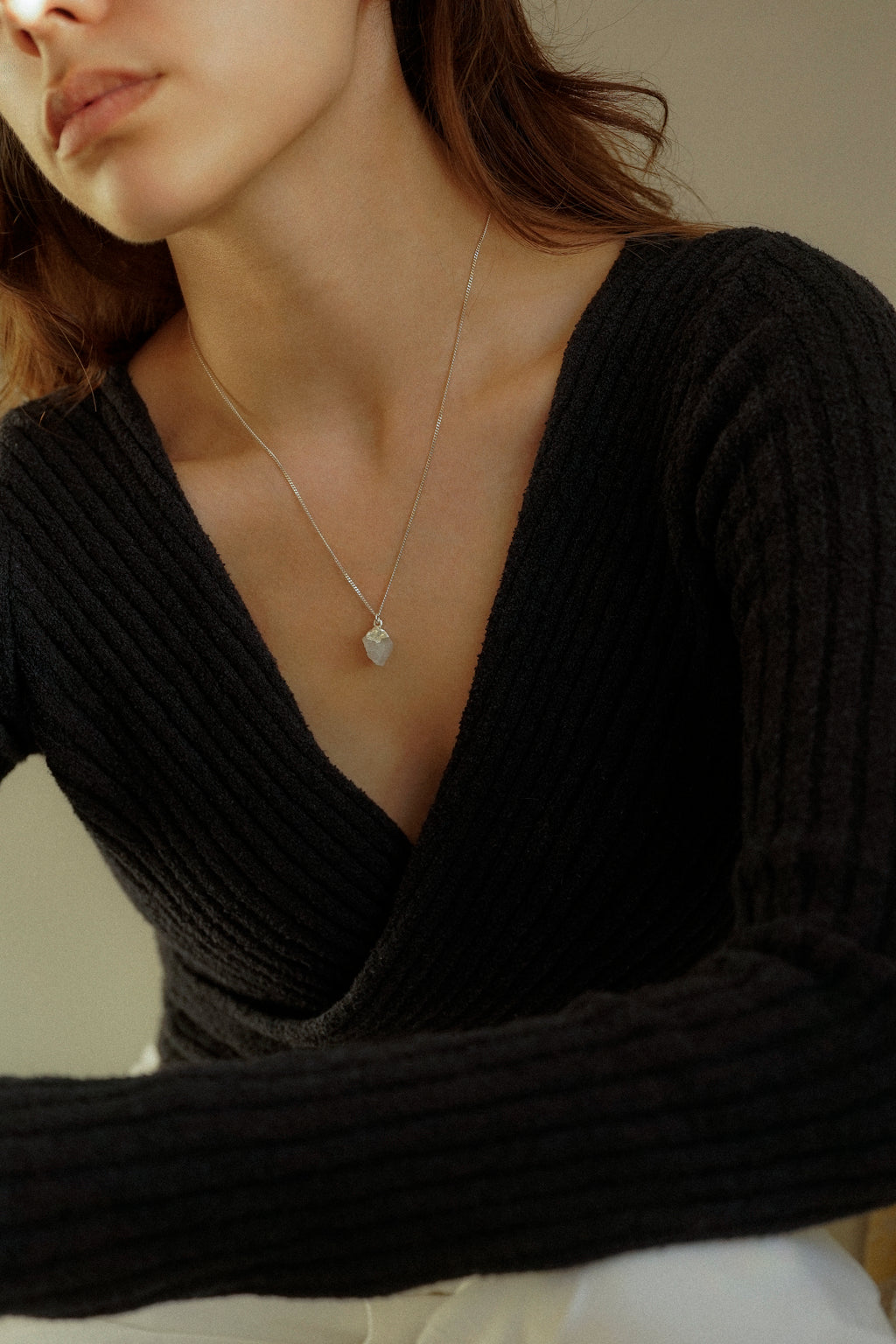 Raw Crystal Quartz Necklace
