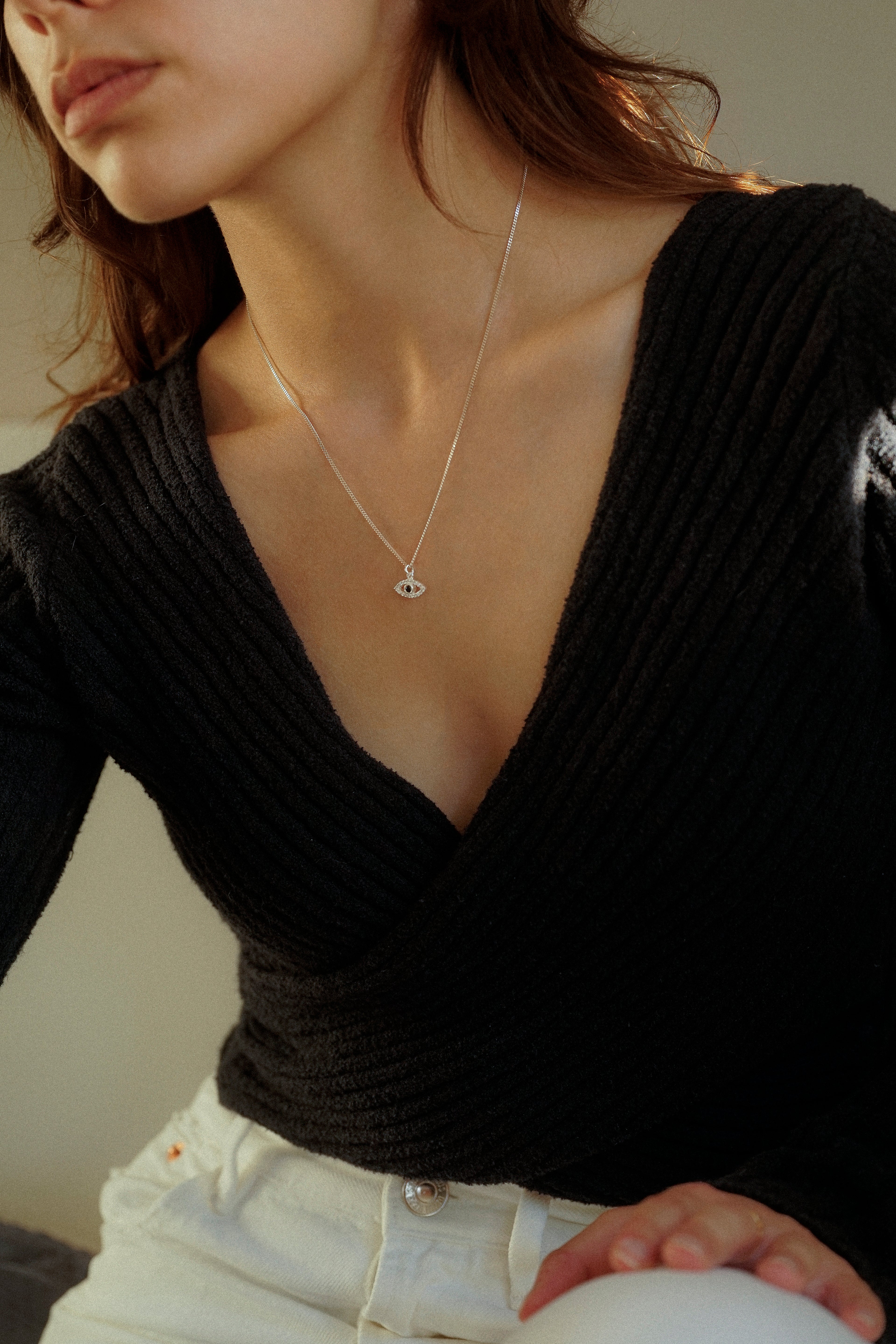 Evil Eye Cubic Zirconia Necklace