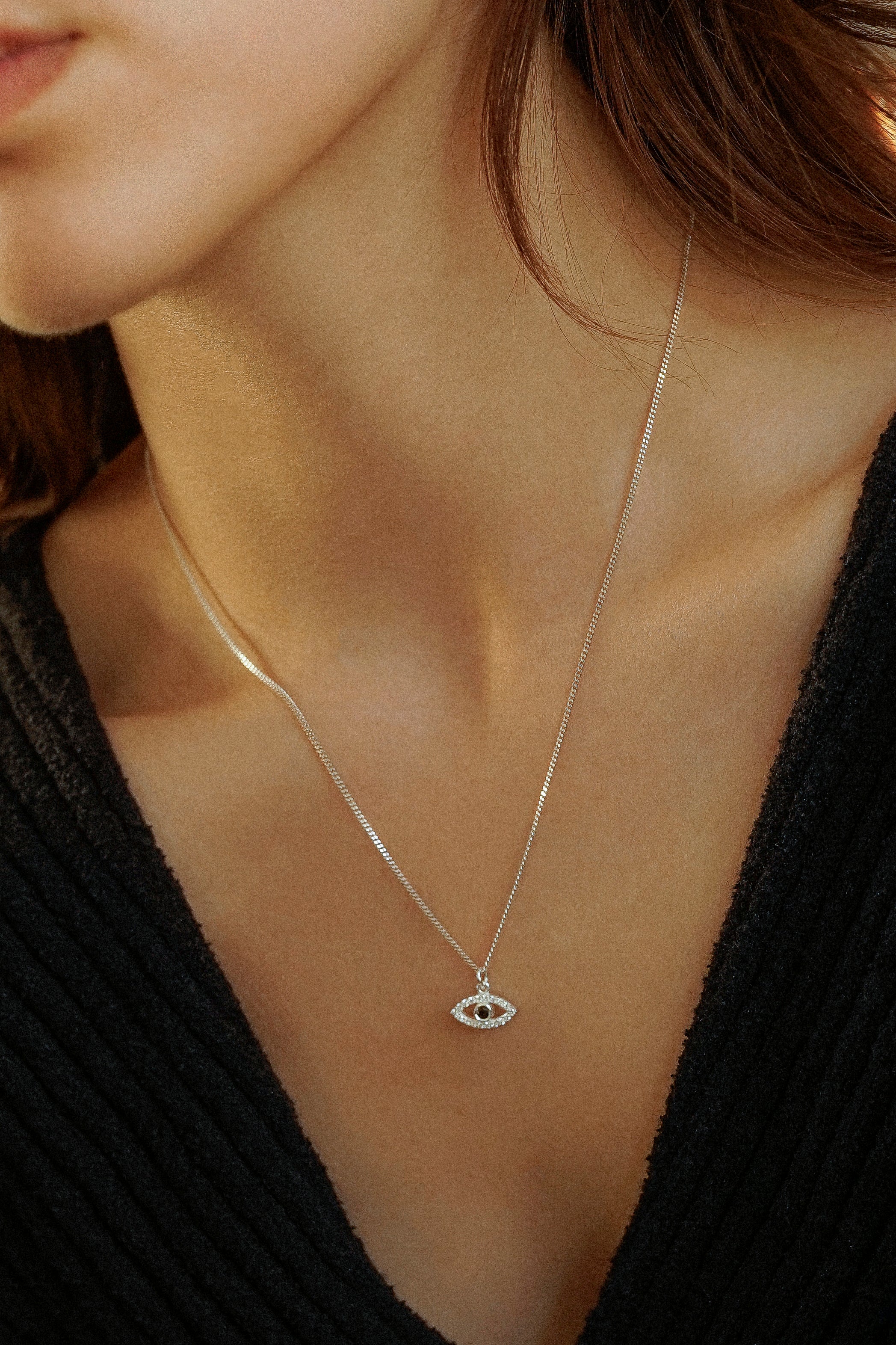 Evil Eye Cubic Zirconia Necklace