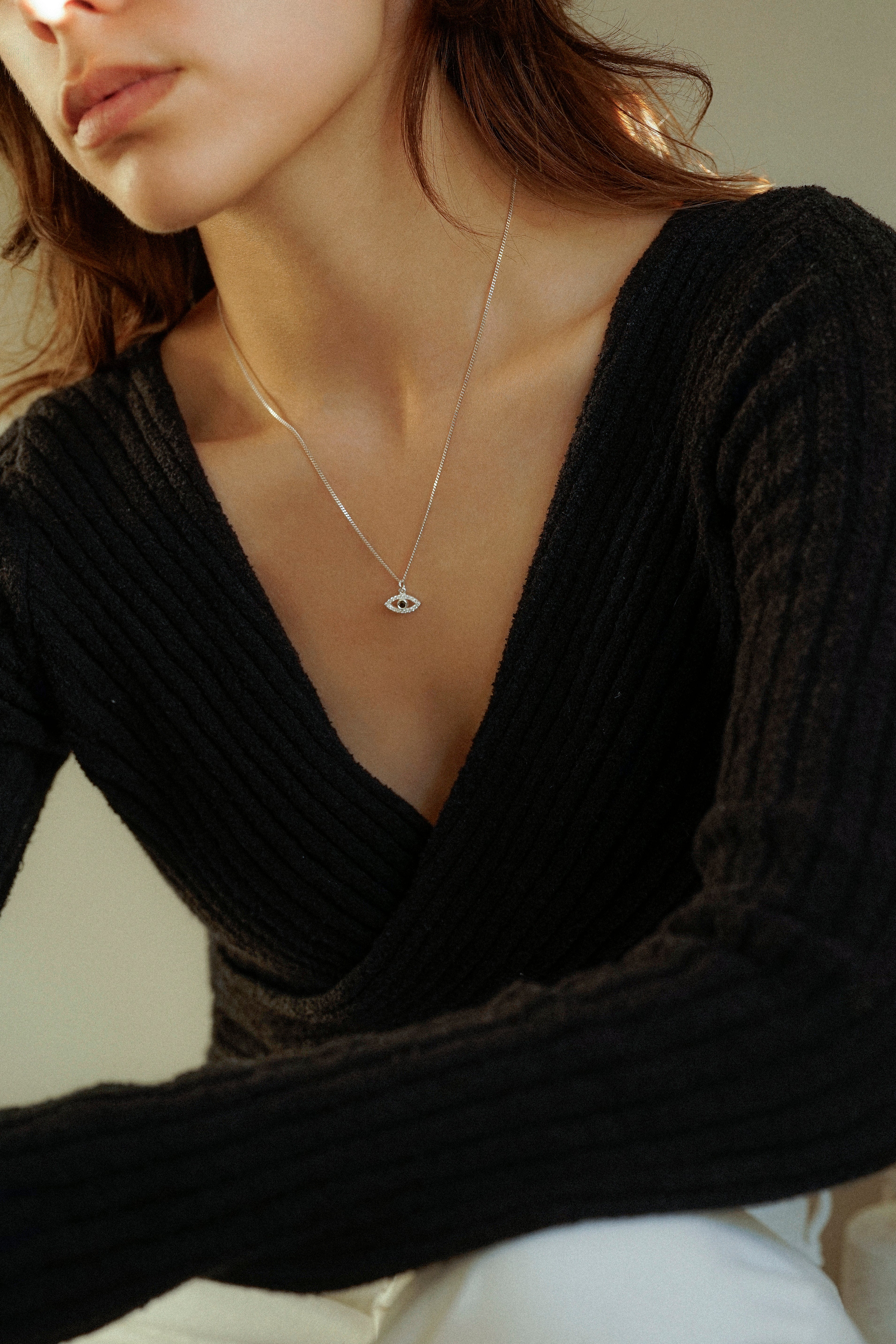 Evil Eye Cubic Zirconia Necklace