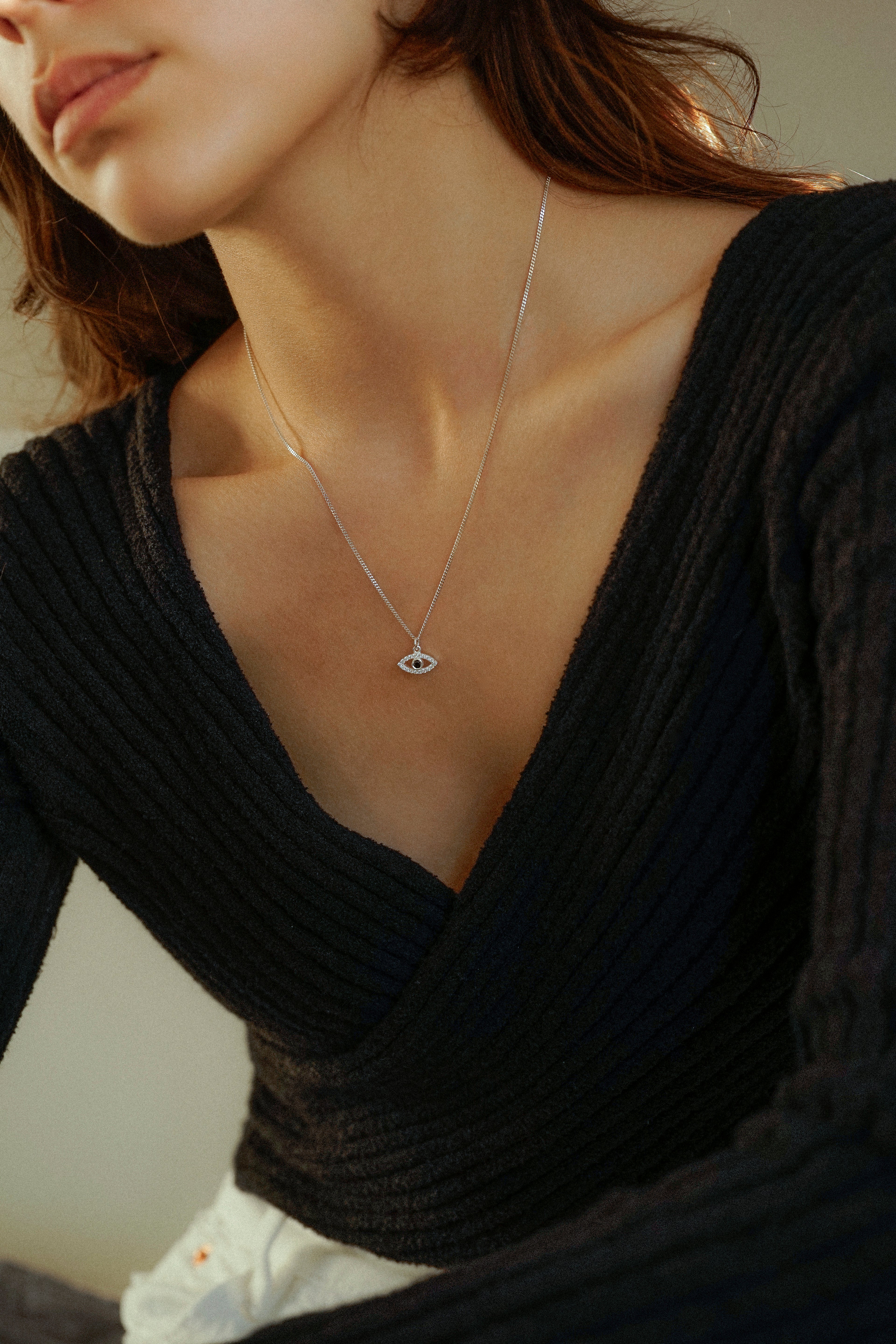 Evil Eye Cubic Zirconia Necklace