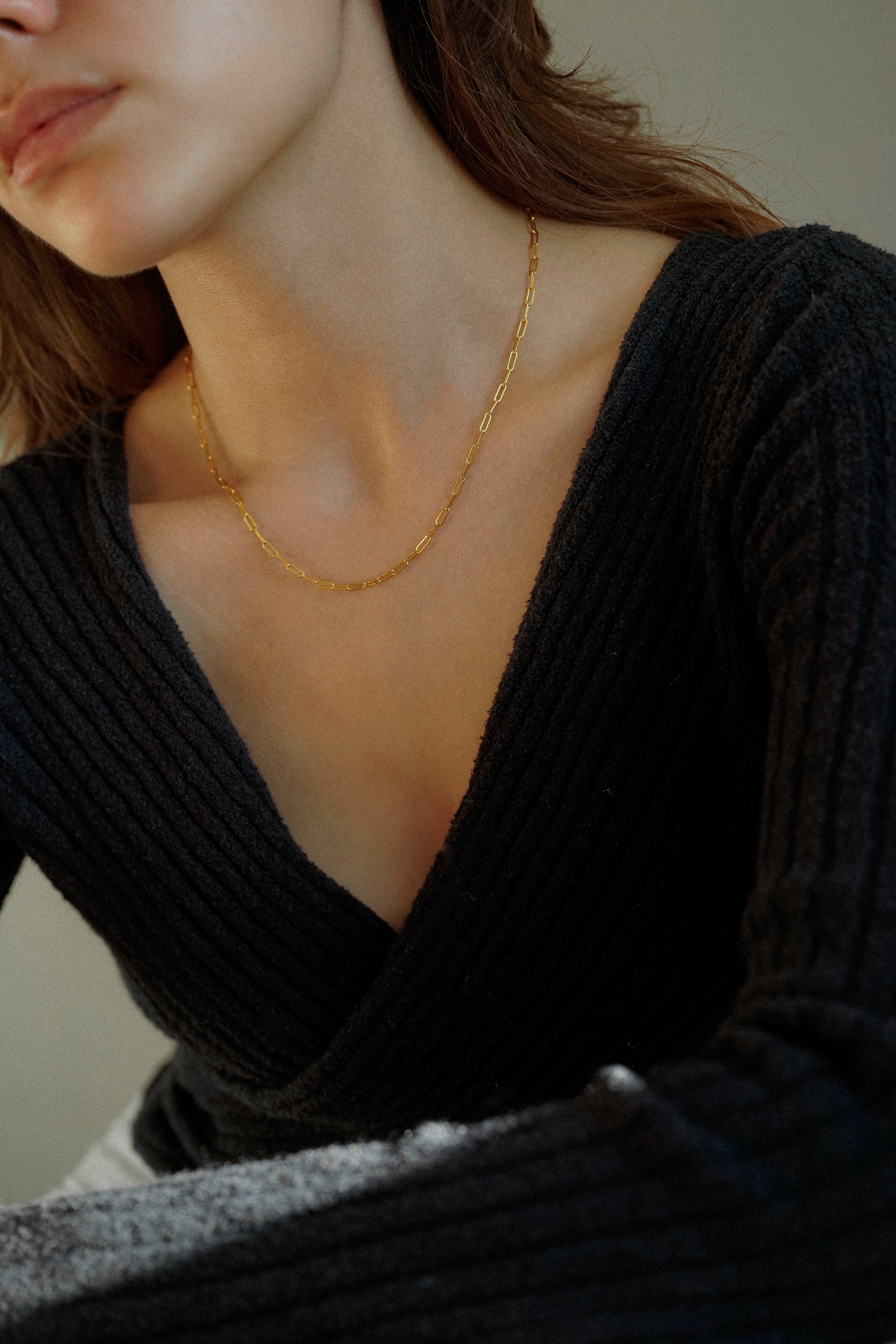 2.5mm Paperclip Necklace