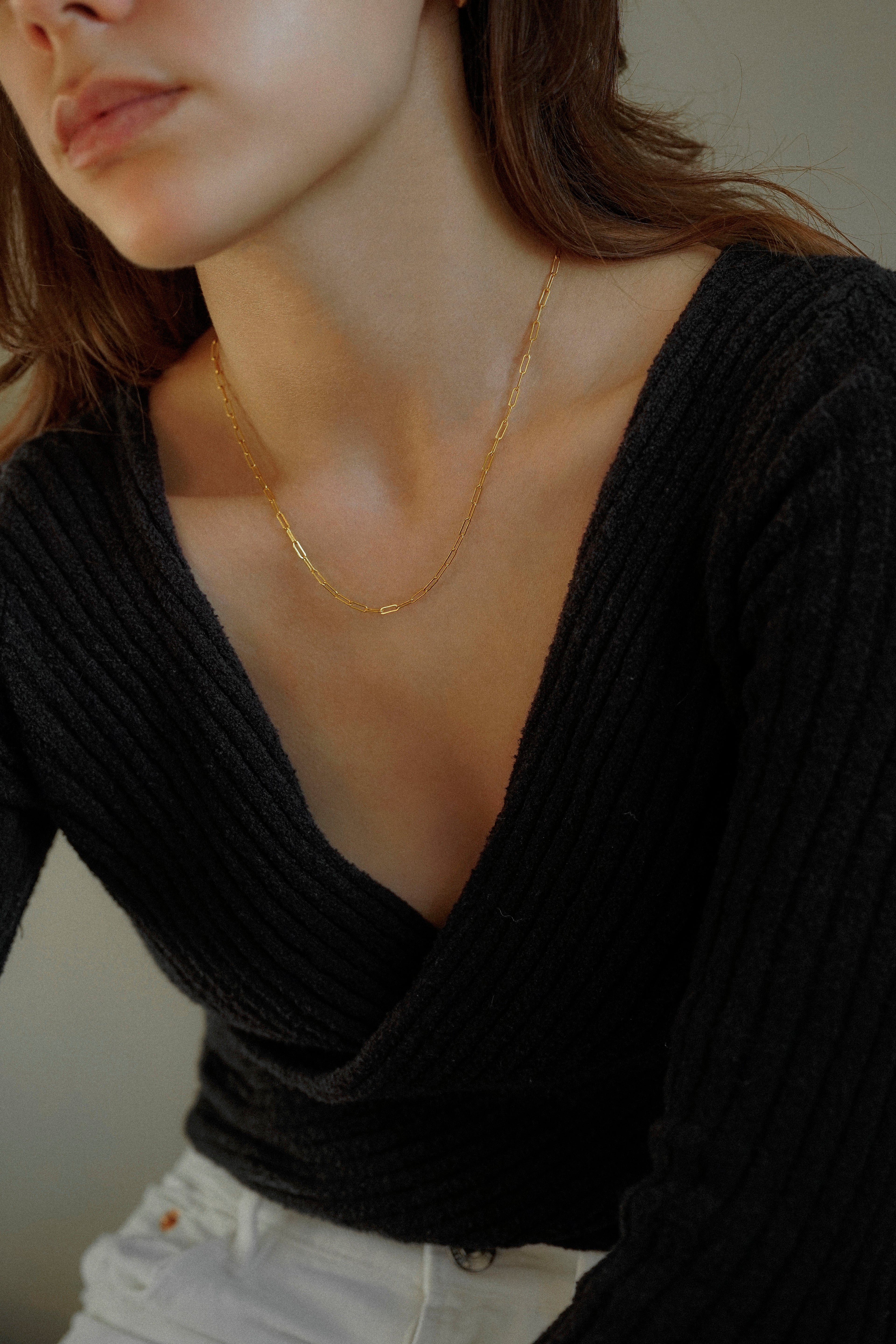 2.5mm Paperclip Necklace